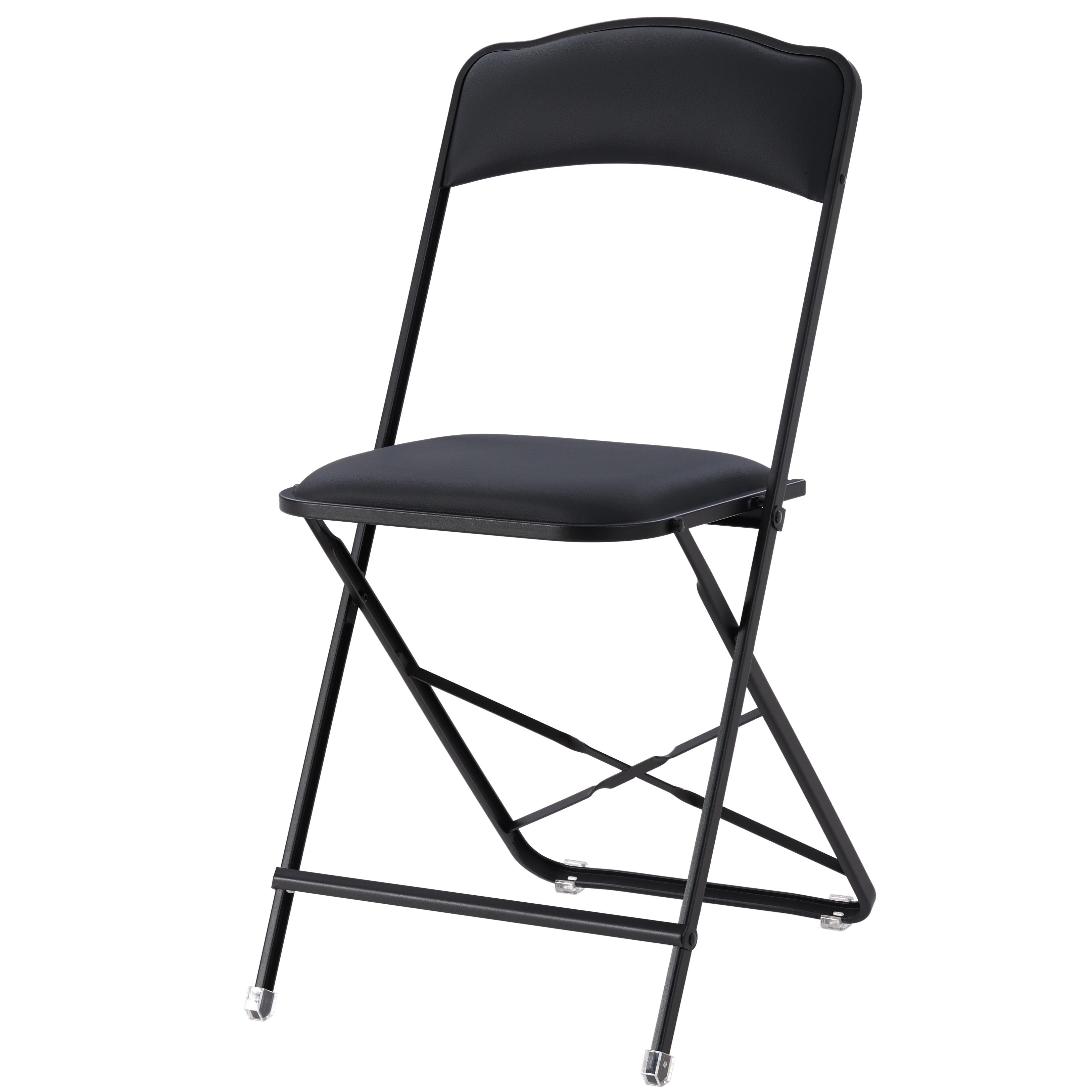 כסא מתקפל מרופד דגם ניו יורק צבע שחור