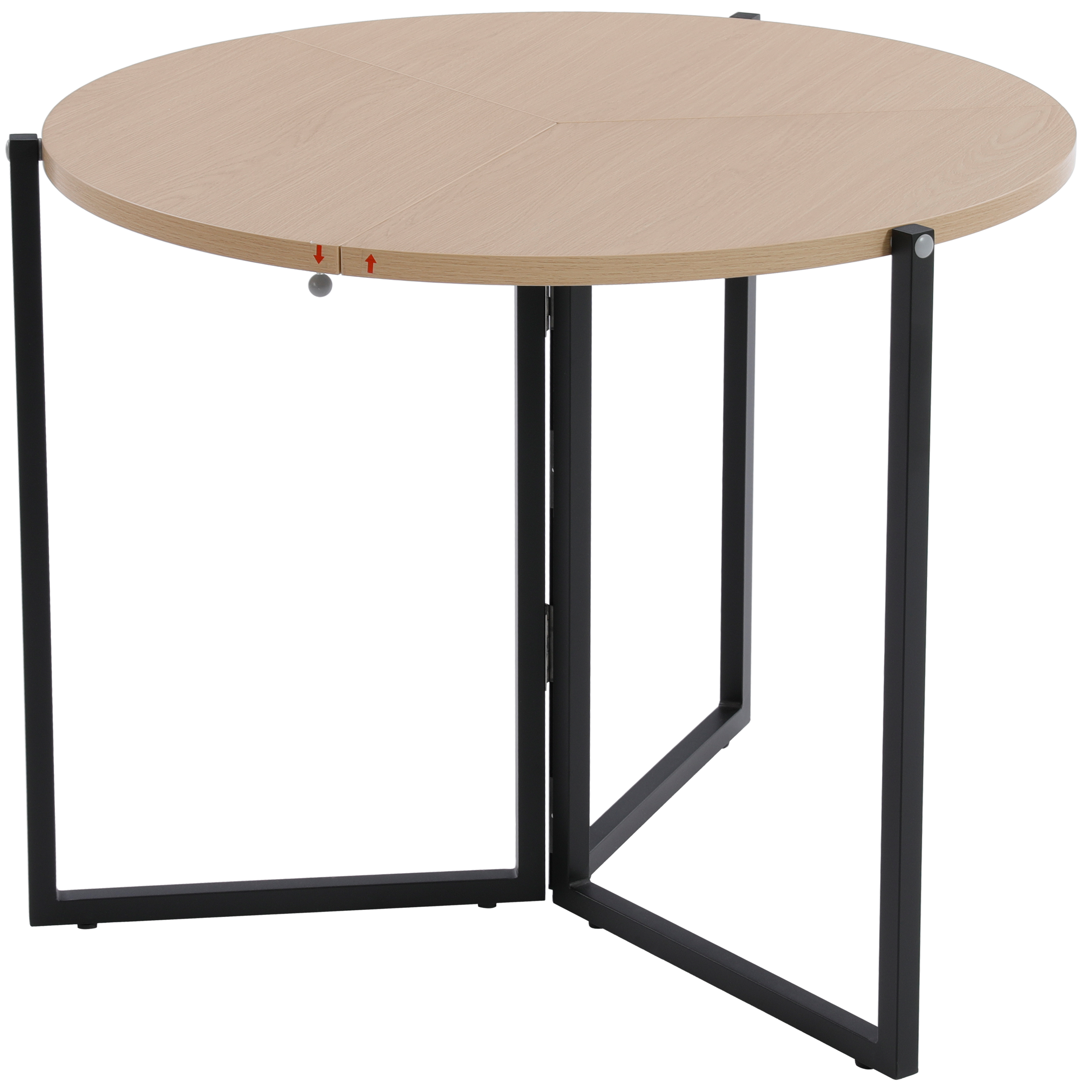 שולחן עגול מתקפל צבע אלון קוטר 110 דגם רומא