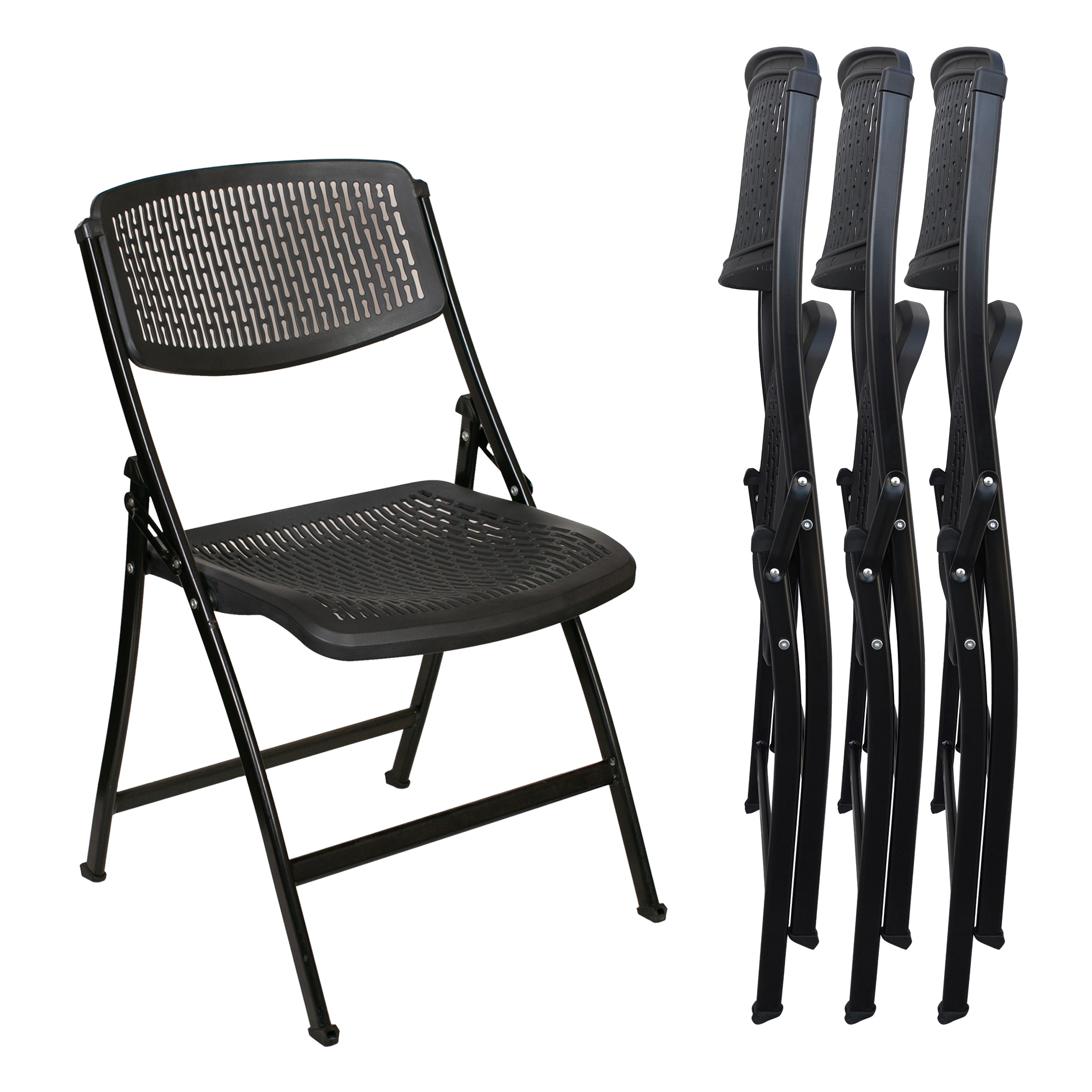 כסא מתקפל חזק ונוח צבע שחור דגם מיאמי #צבע_שחור