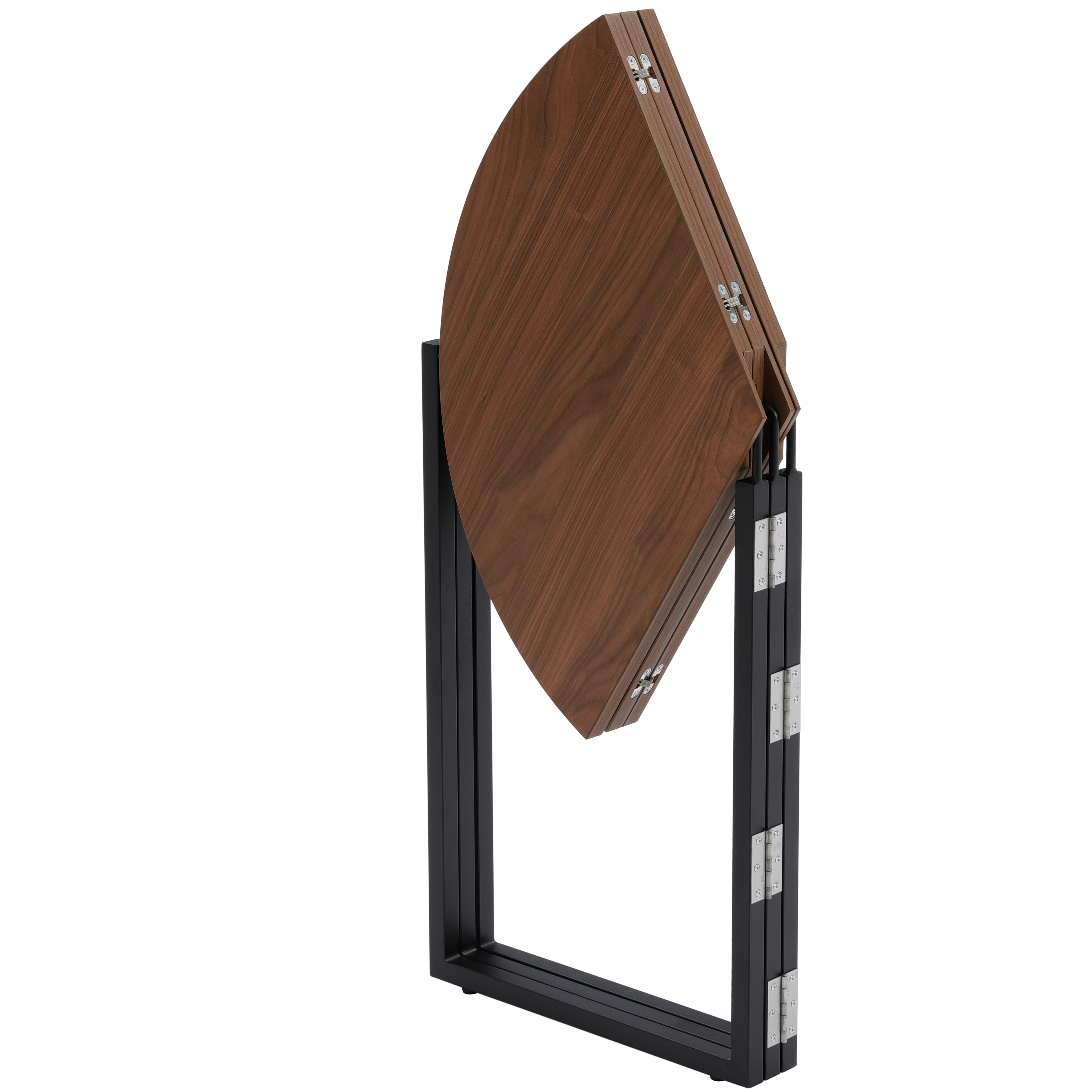 שולחן עגול מתקפל צבע אגוז קוטר 90 דגם רומא