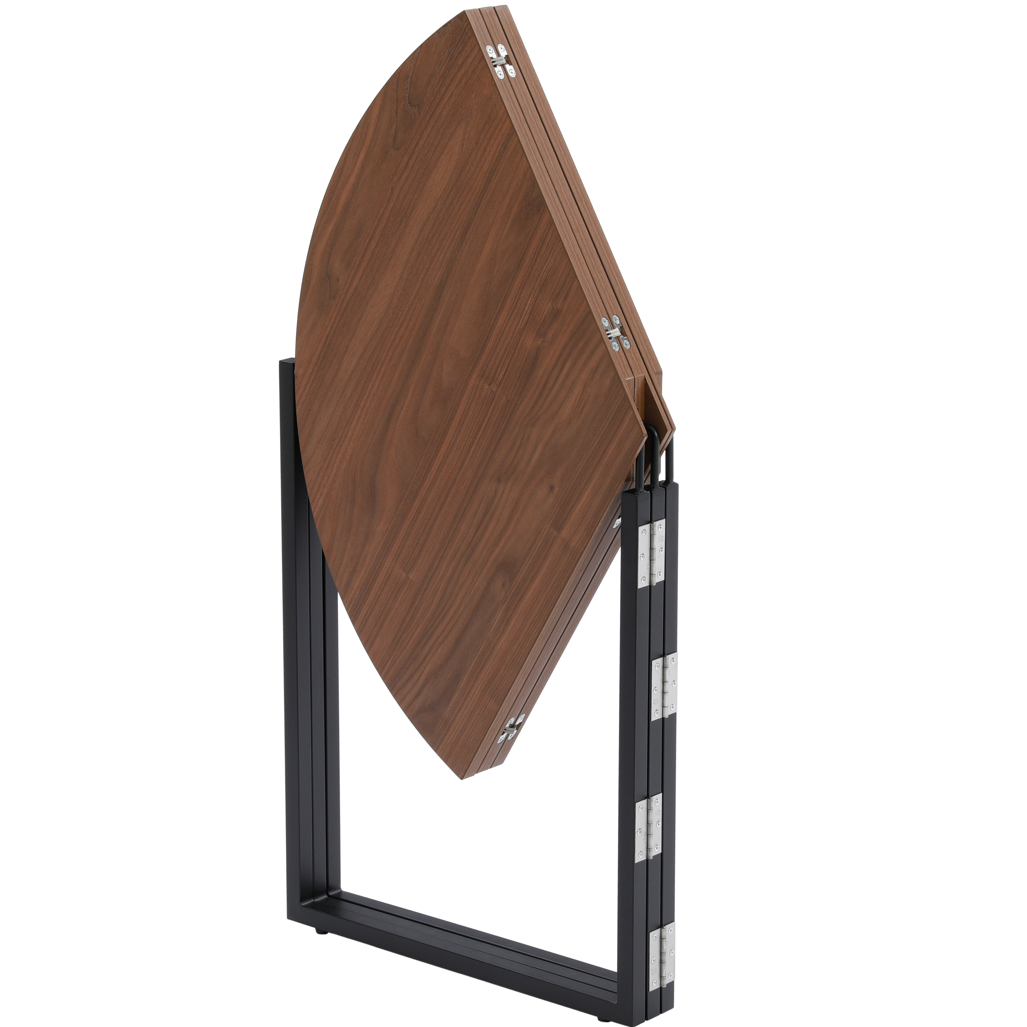 שולחן עגול מתקפל צבע אגוז קוטר 110 דגם רומא