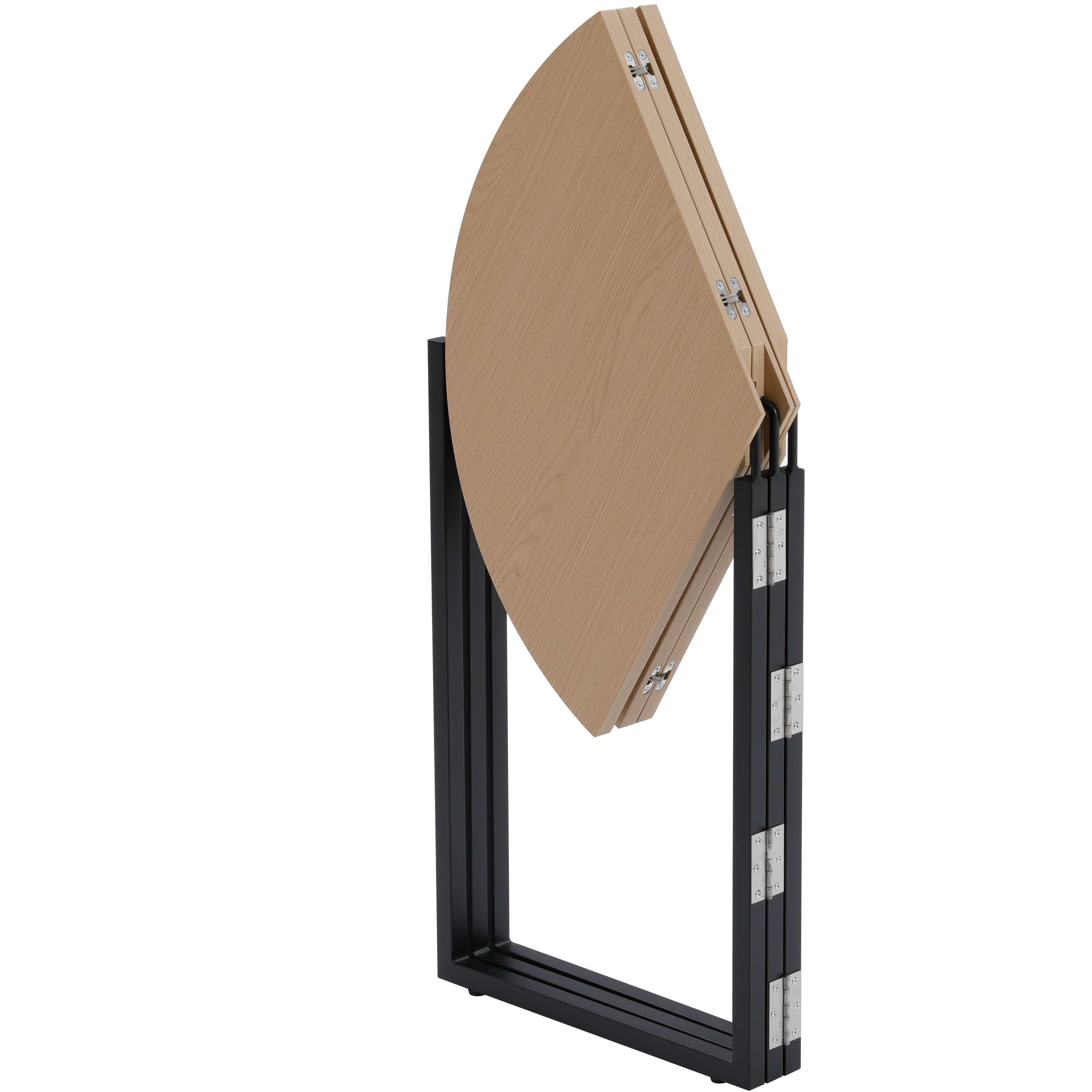 שולחן עגול מתקפל צבע אלון קוטר 90 דגם רומא