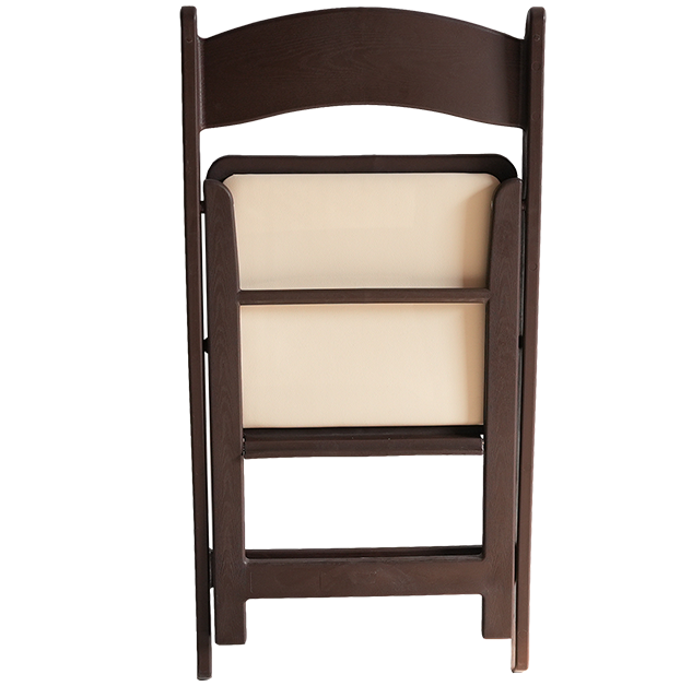 כסא מתקפל מרופד צבע חום ##צבע_חום