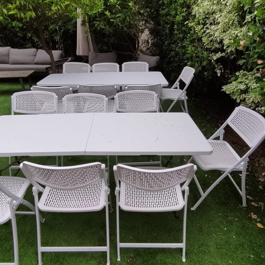 כסא מתקפל חזק ונוח מאוד צבע לבן דגם מיאמי #צבע_לבן