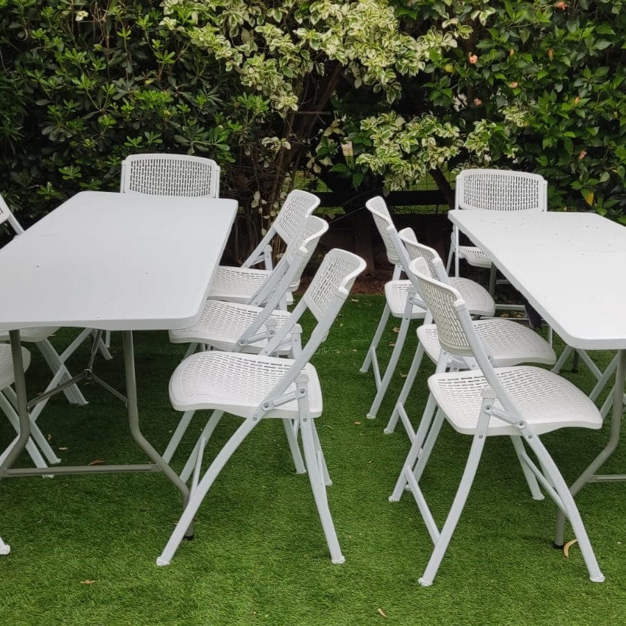 כסא מתקפל חזק ונוח מאוד צבע לבן דגם מיאמי #צבע_לבן