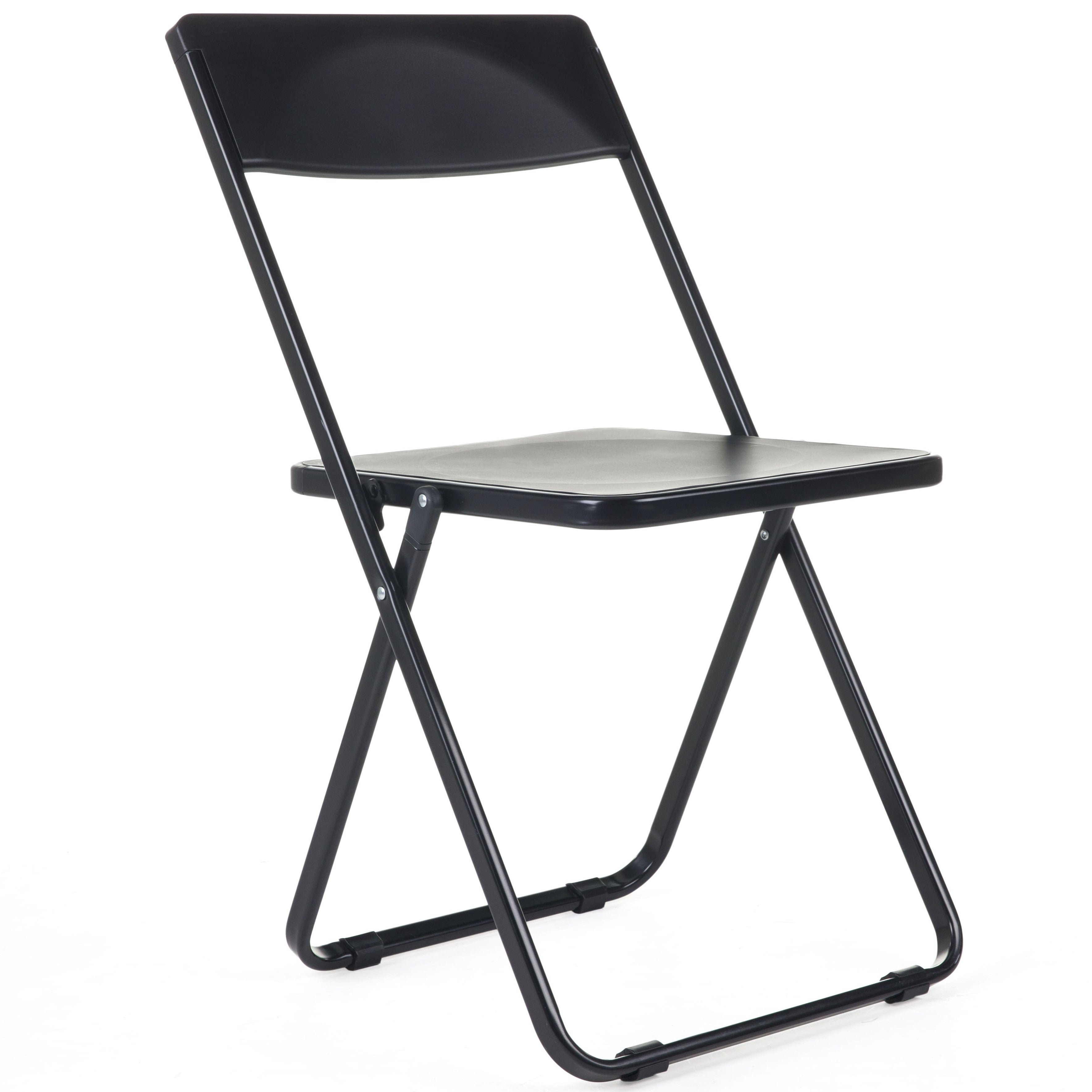 כיסא מתקפל איכותי חזק ויציב שמתקפל דק מאוד הכסא מתקפל בצבע שחור דגם סלים