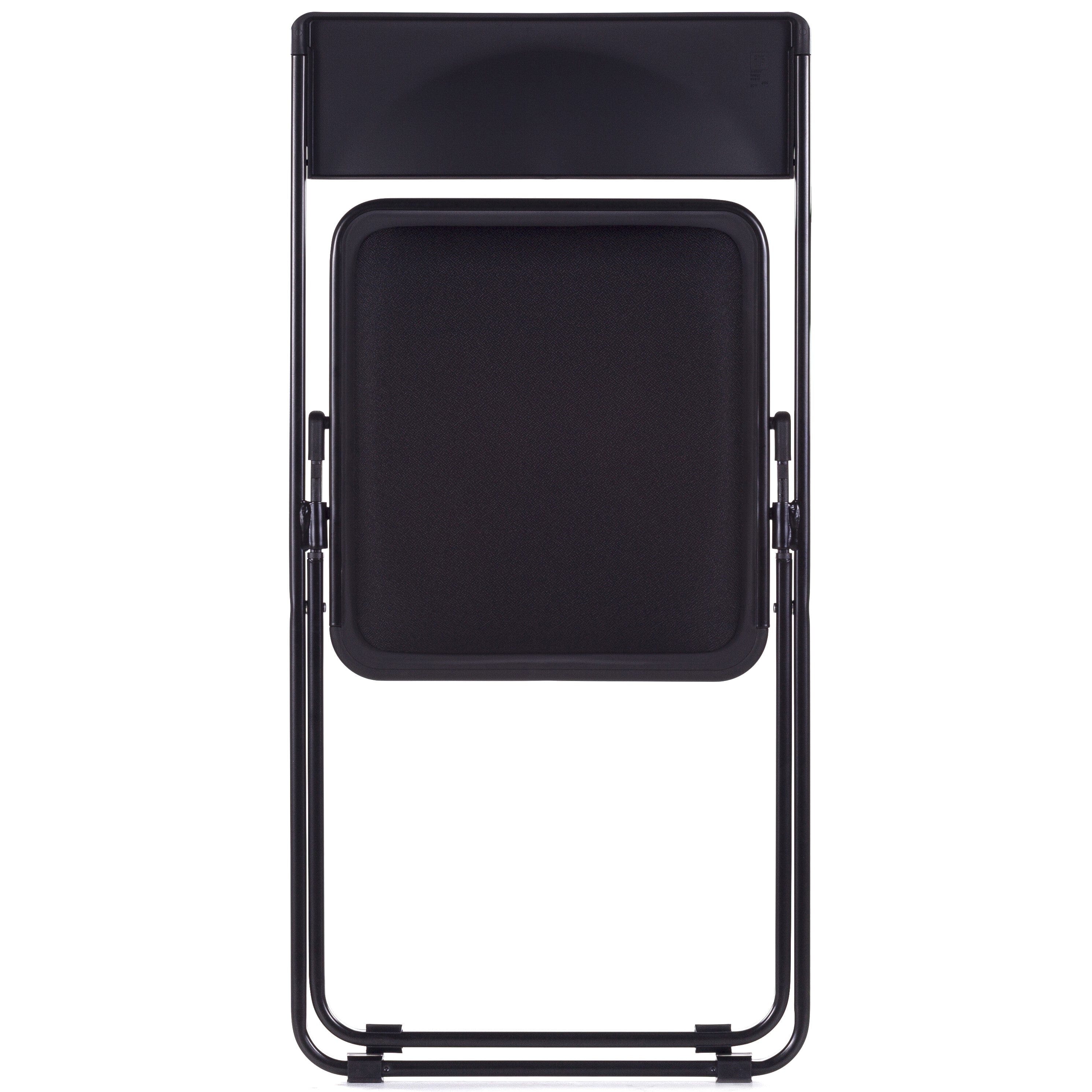 כיסא מתקפל איכותי חזק ויציב שמתקפל דק מאוד מתקפל ל 2.6 סמ בלבד הכסא מתקפל בצבע שחור דגם סלים