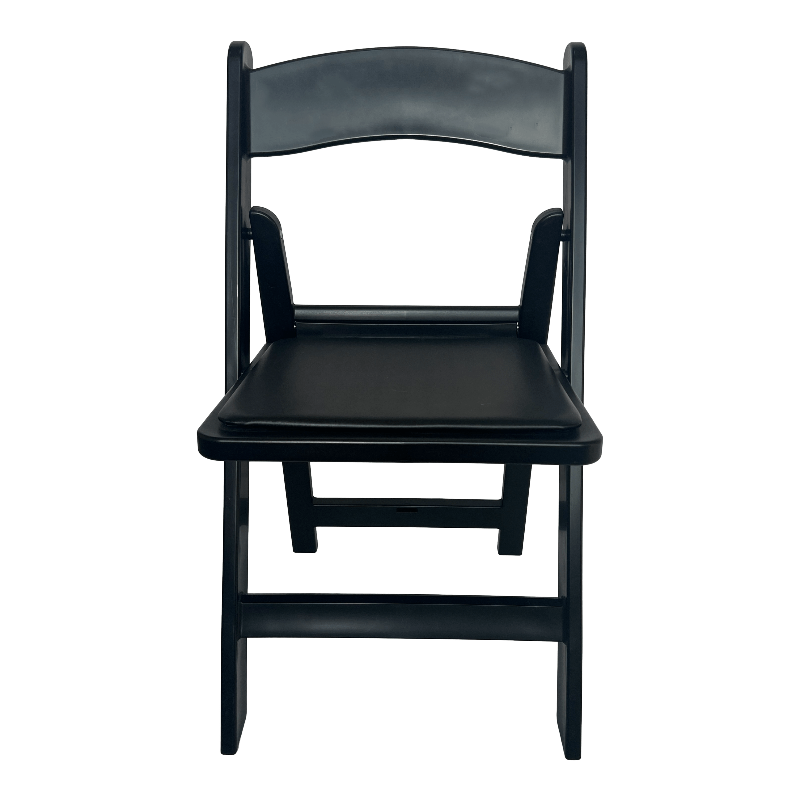 כיסא מתקפל מרופד שחור #צבע_שחור