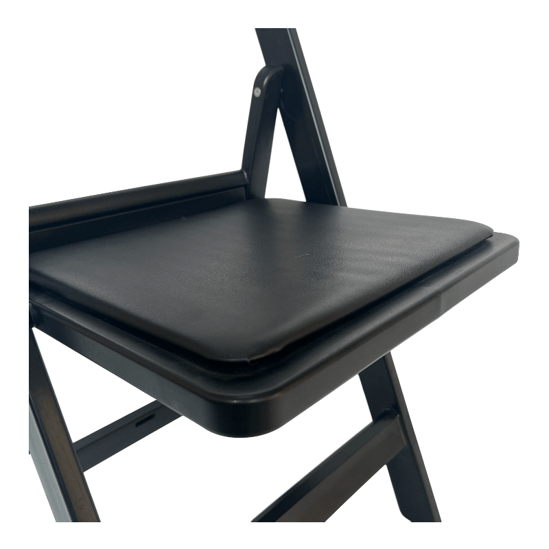 כיסא מתקפל מרופד שחור #צבע_שחור