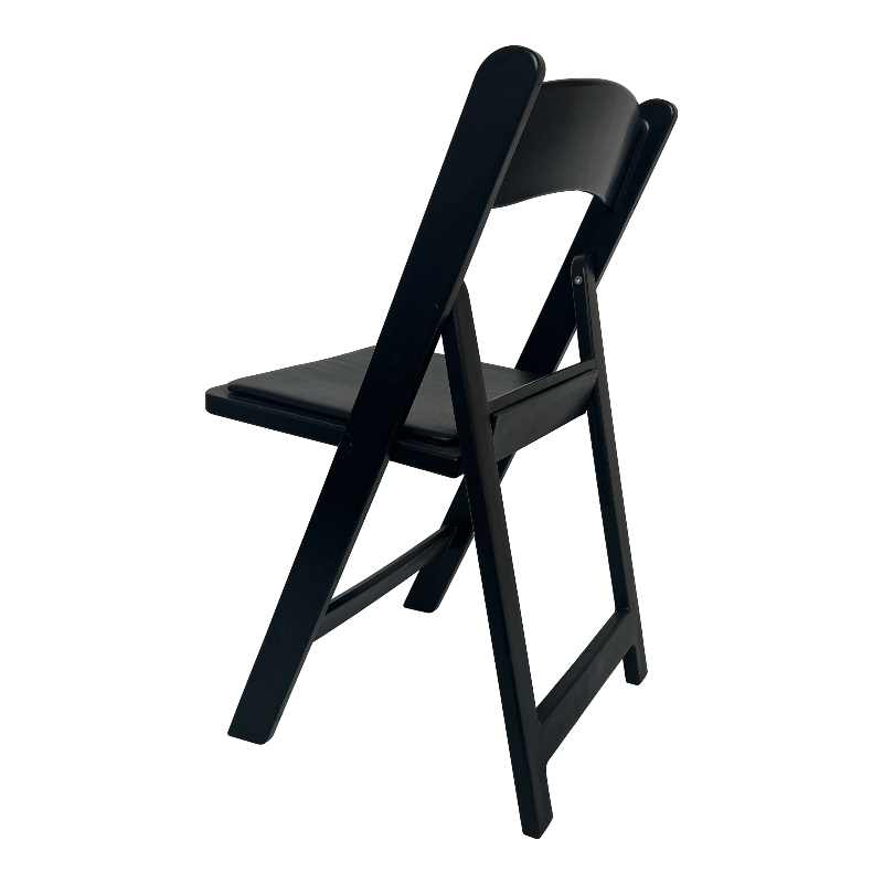 כיסא מתקפל מרופד שחור #צבע_שחור