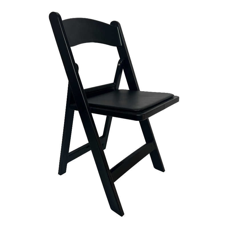 כסא מתקפל מרופד שחור #צבע_שחור