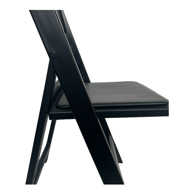 כיסא מתקפל מרופד שחור #צבע_שחור