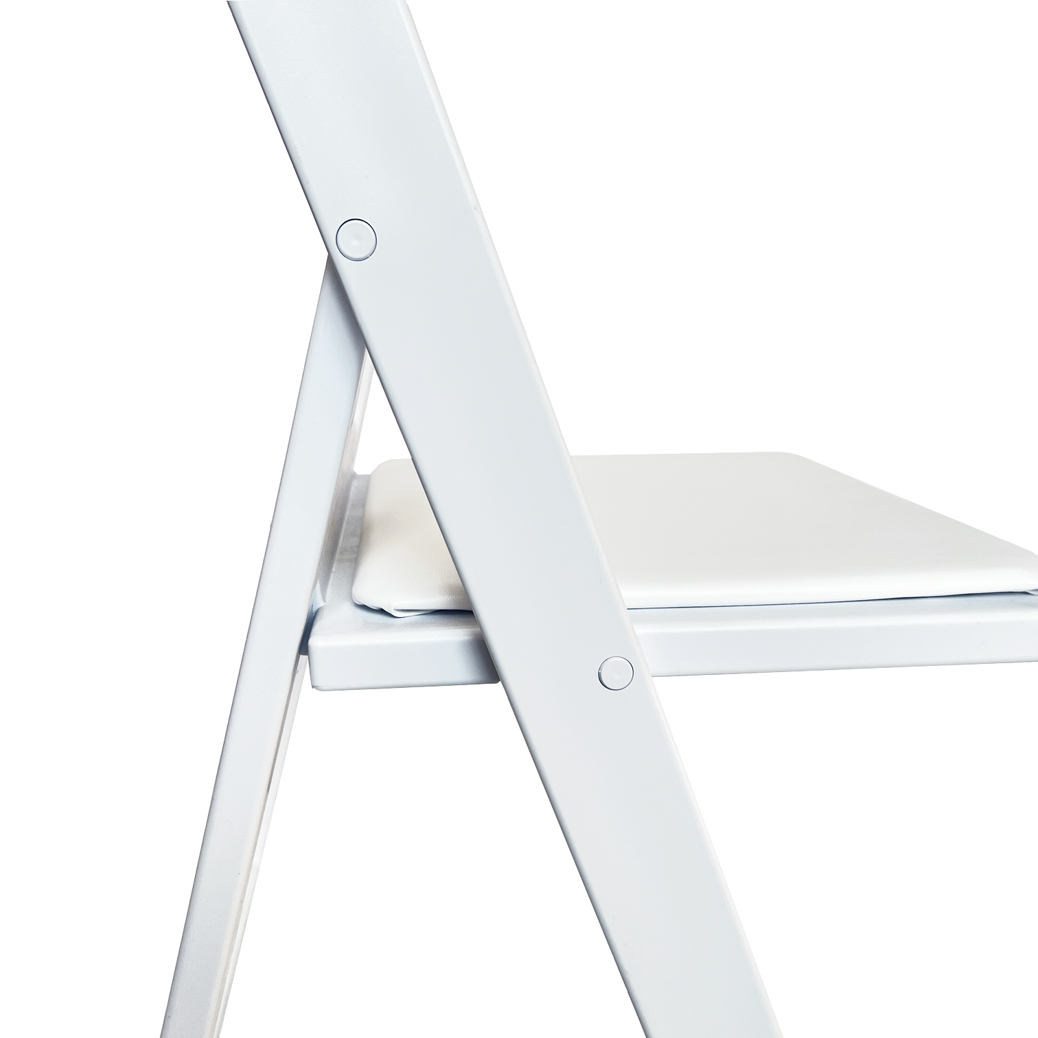 כסא מתקפל מרופד צבע לבן #צבע_לבן