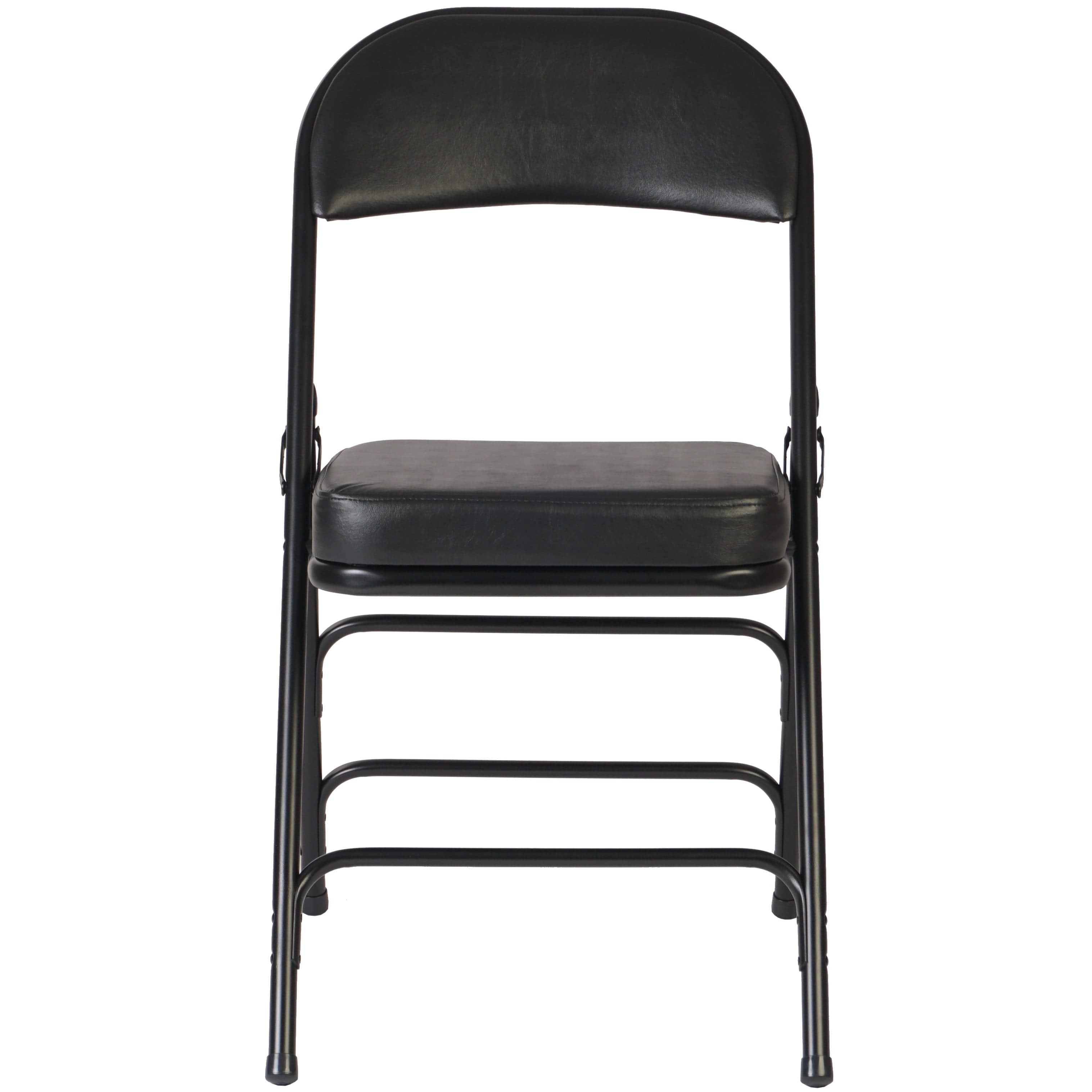 כיסא מתקפל מרופד נוח מאוד חזק יציב מושב וגב מרופד כסא מתקפל צבע שחור דגם היילנד#צבע_שחור