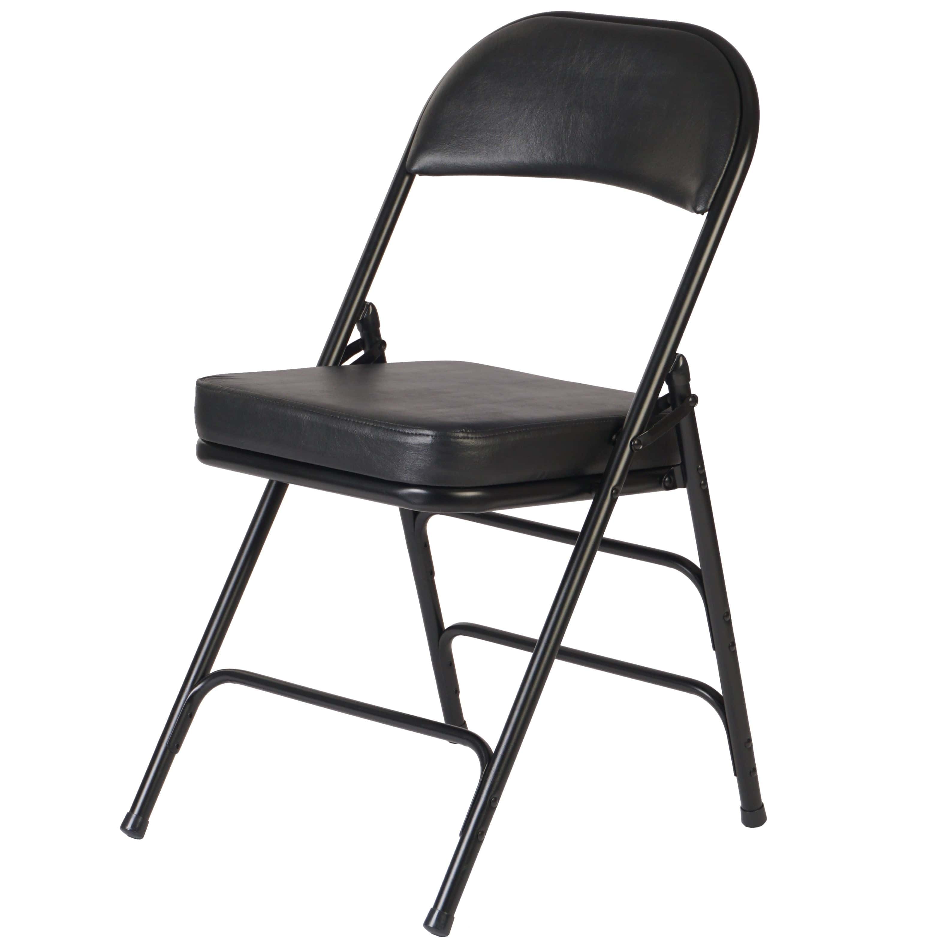 כיסא מתקפל מרופד נוח מאוד חזק יציב מושב וגב מרופד כסא מתקפל צבע שחור דגם היילנד#צבע_שחור