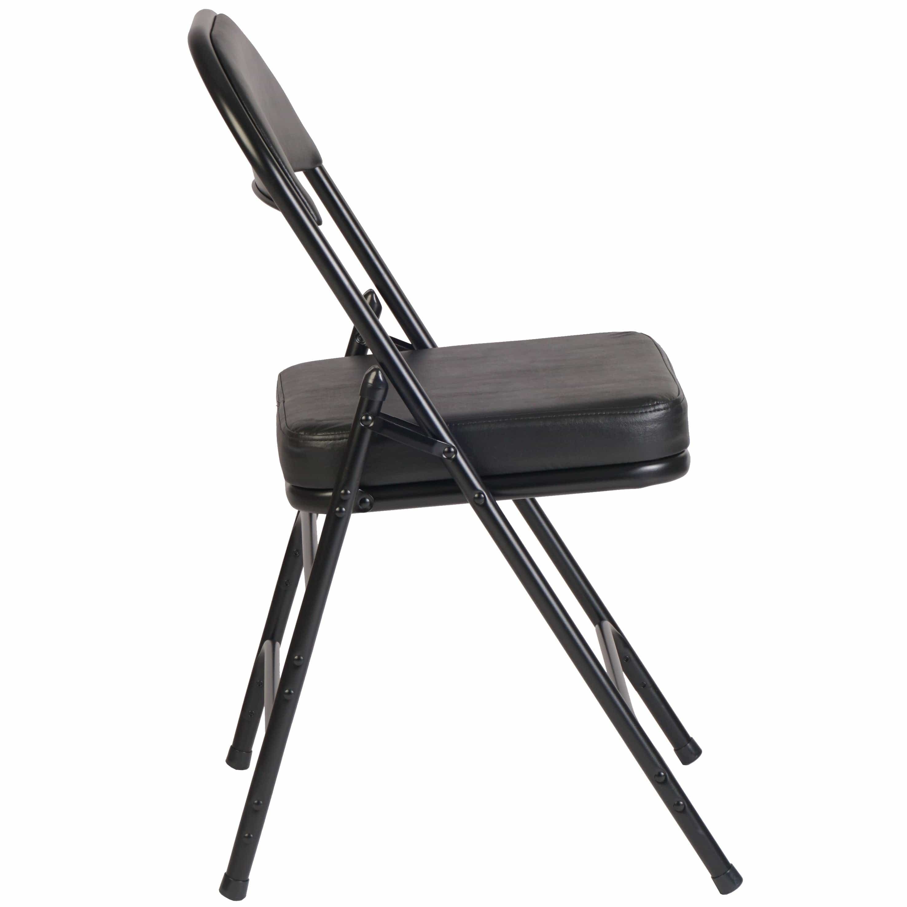 כיסא מתקפל מרופד נוח מאוד חזק יציב מושב וגב מרופד כסא מתקפל צבע שחור דגם היילנד#צבע_שחור