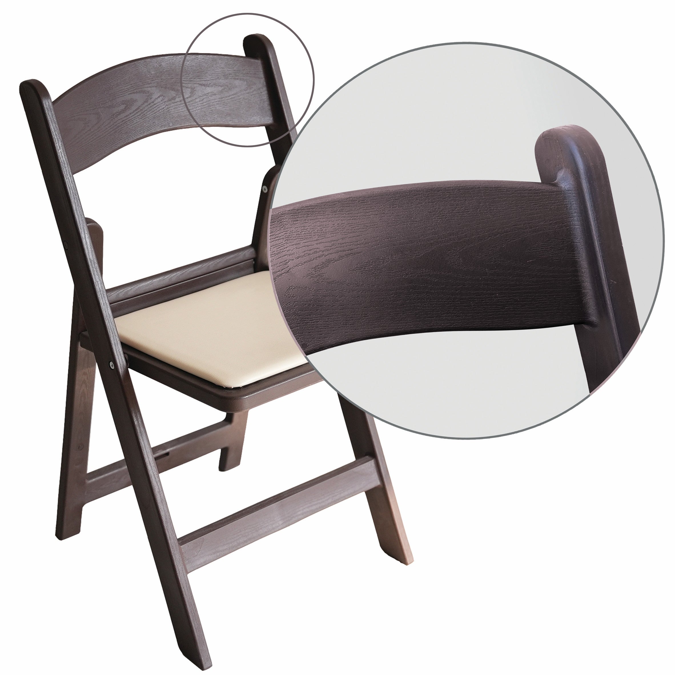 כסא מתקפל מרופד צבע חום ##צבע_חום