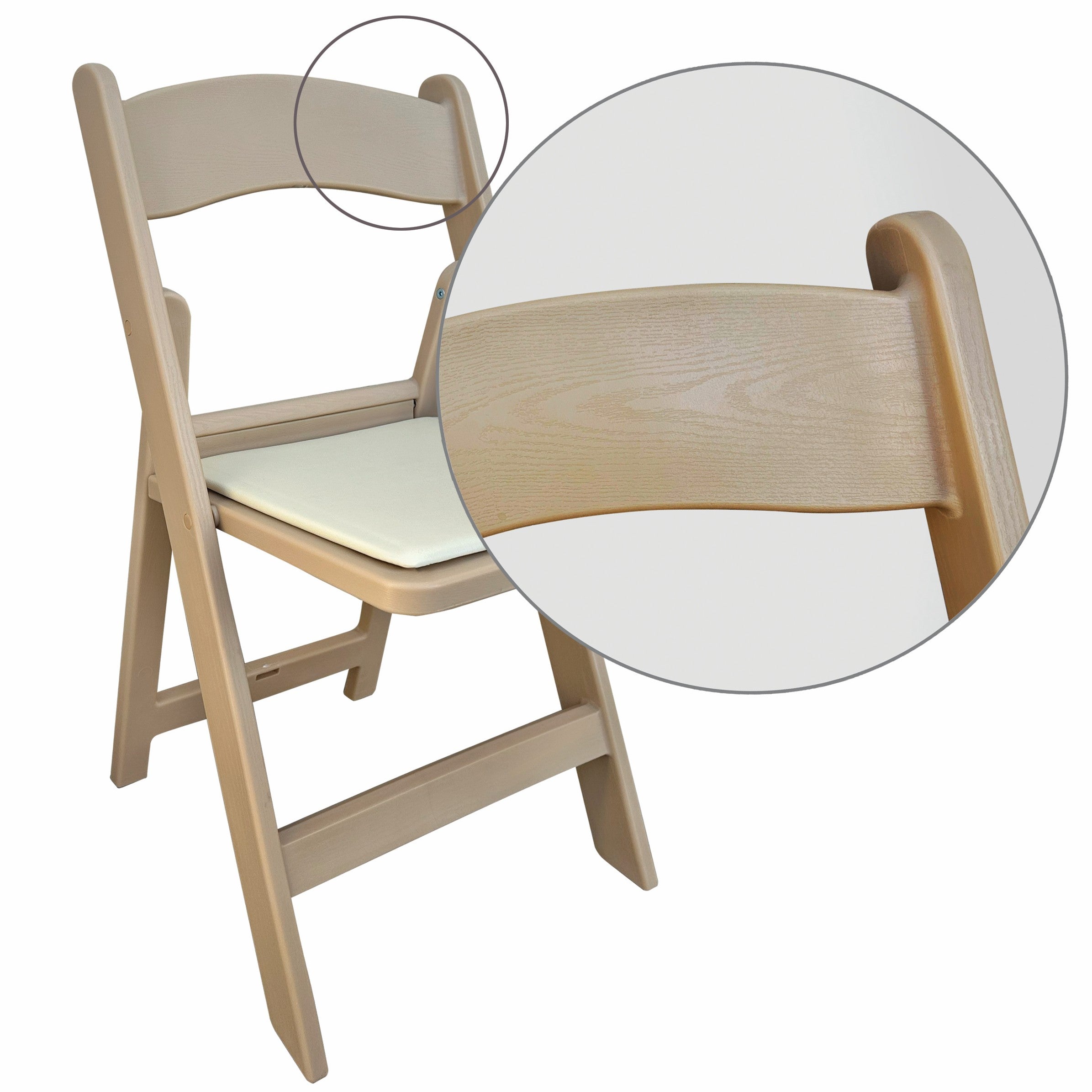 כסא מתקפל מרופד צבע בז' בהיר #צבע_בז' בהיר