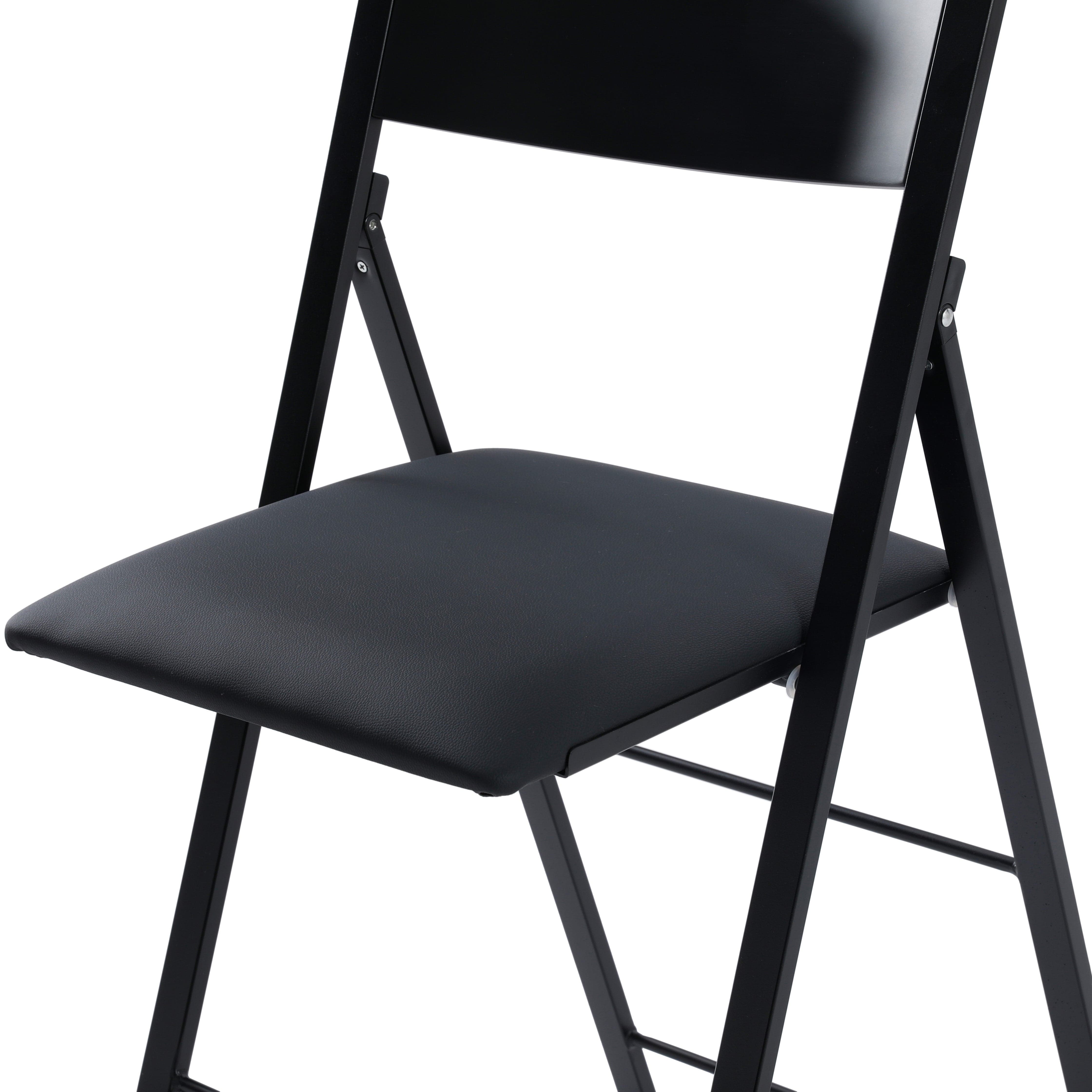 כסא בר מתקפל מרופד שחור דגם אבוריאז