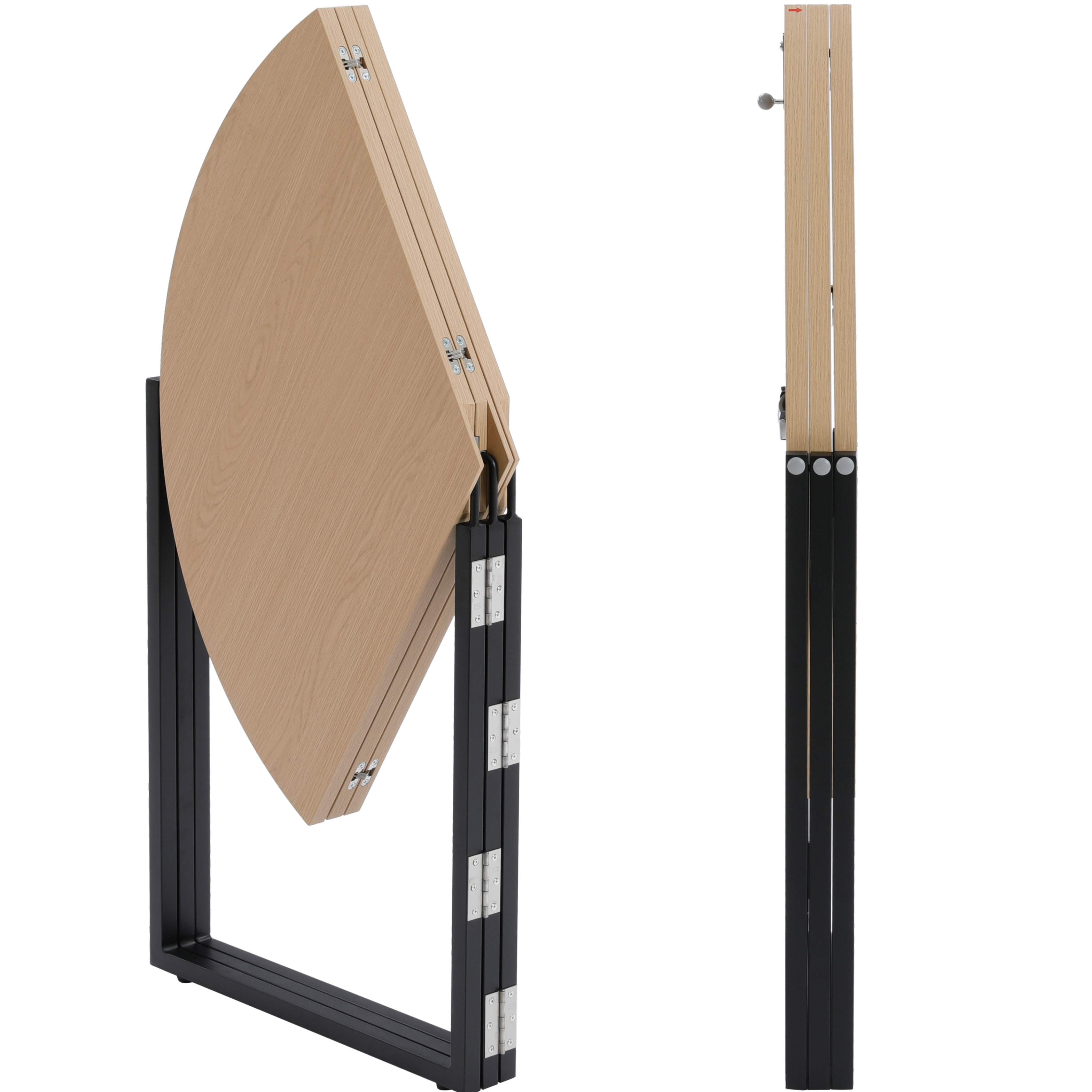 שולחן עגול מתקפל צבע אלון קוטר 110 דגם רומא