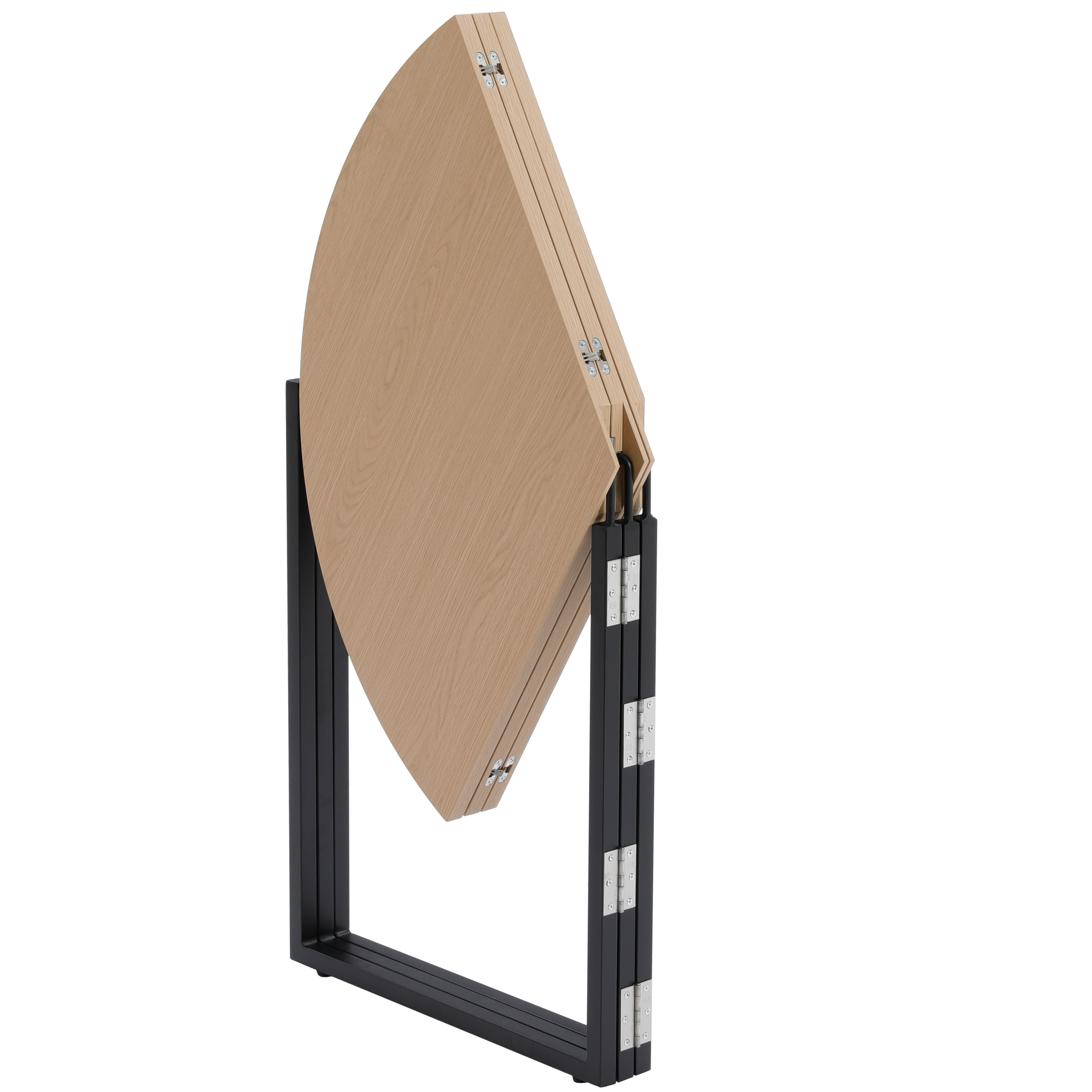 שולחן עגול מתקפל צבע אלון קוטר 110 דגם רומא