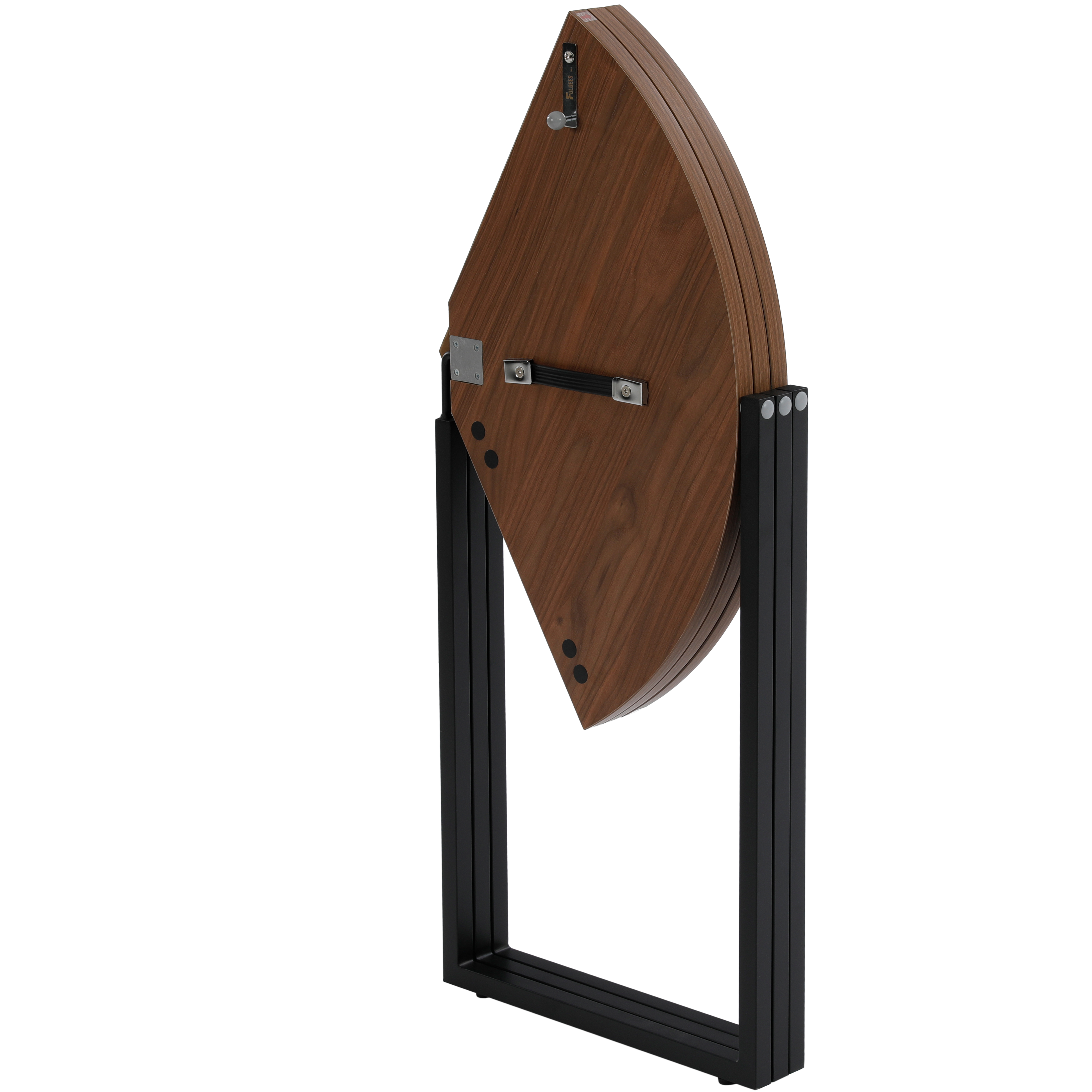 שולחן עגול מתקפל צבע אגוז קוטר 90 דגם רומא