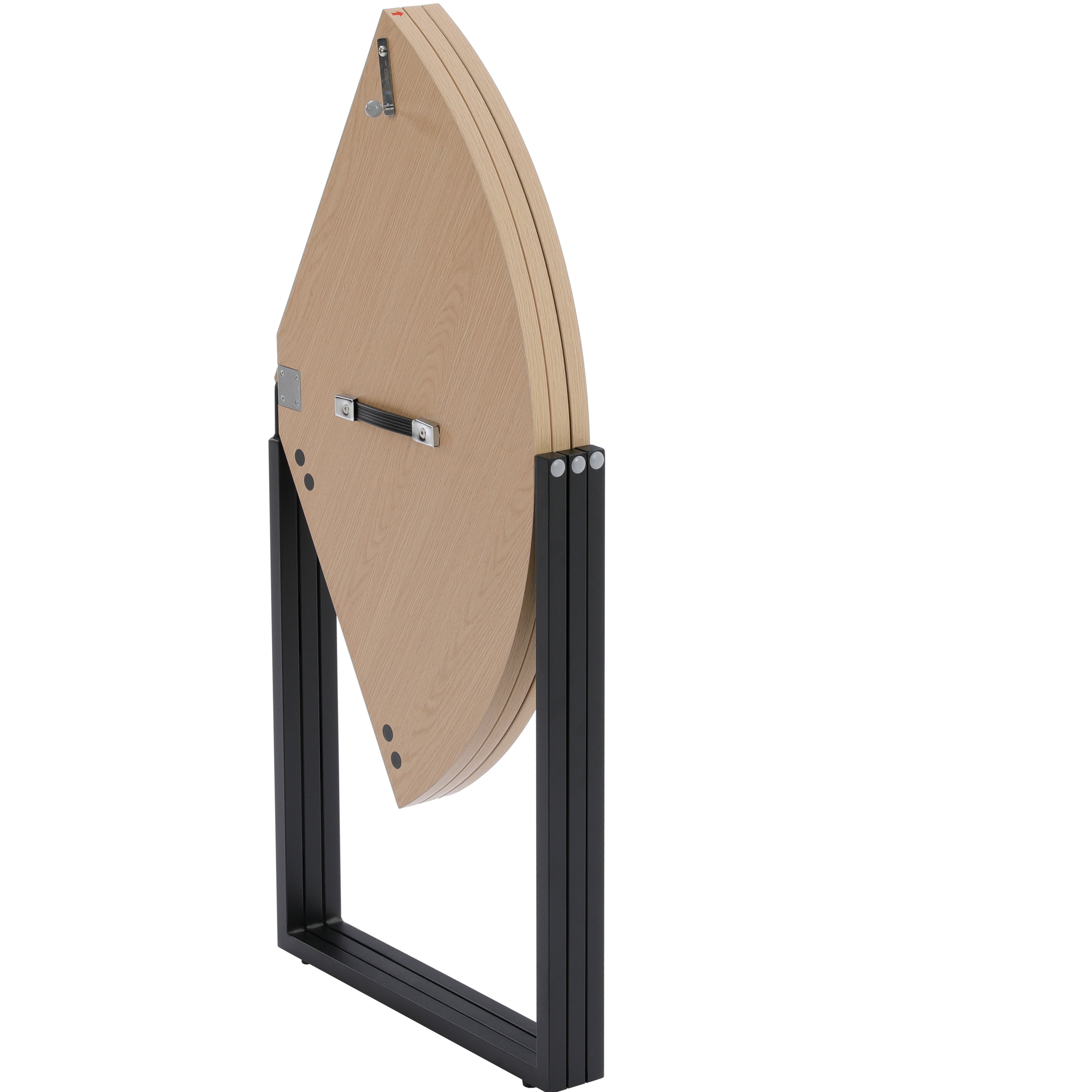 שולחן עגול מתקפל צבע אלון קוטר 110 דגם רומא