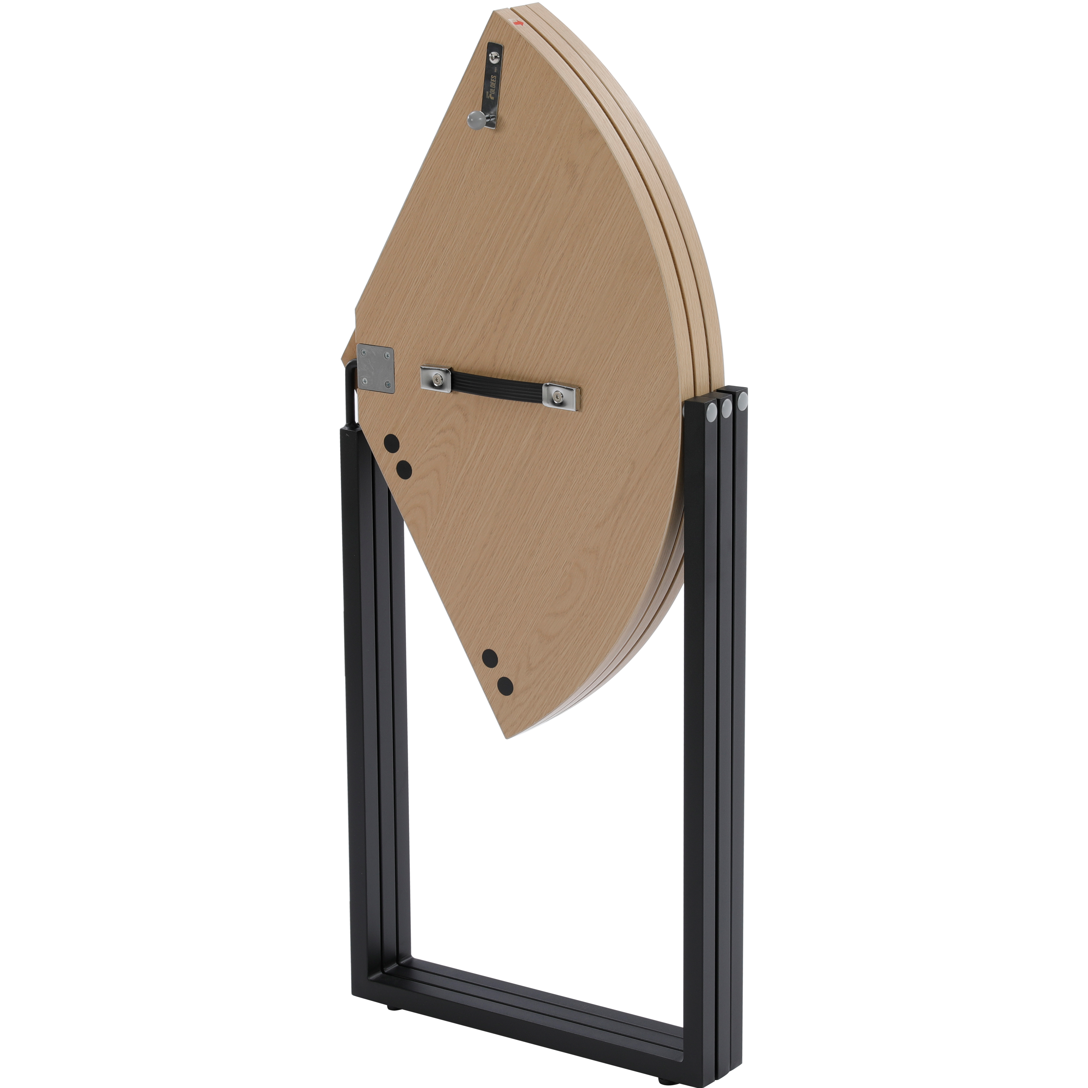 שולחן עגול מתקפל צבע אלון קוטר 90 דגם רומא