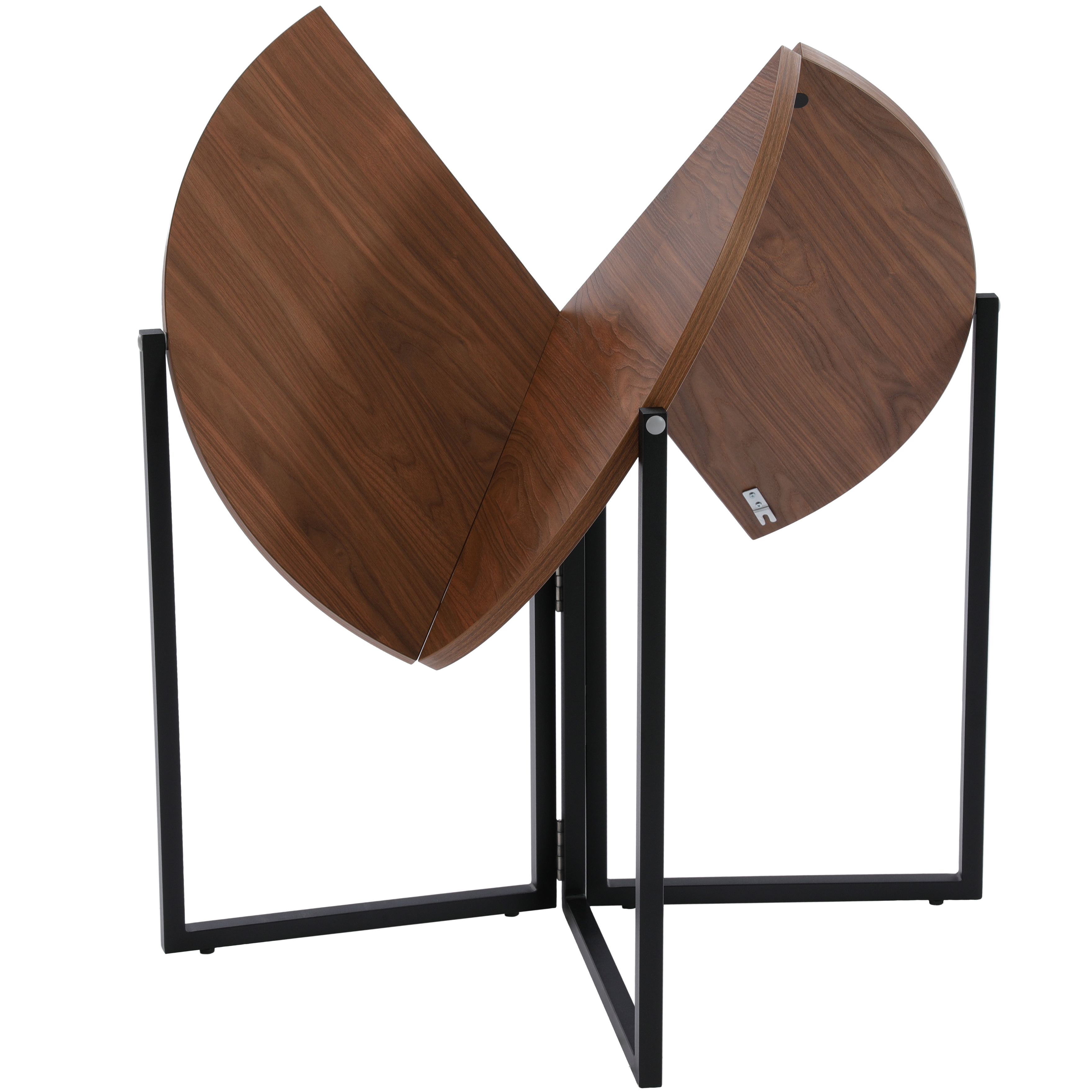 שולחן עגול מתקפל צבע אגוז קוטר 90 דגם רומא