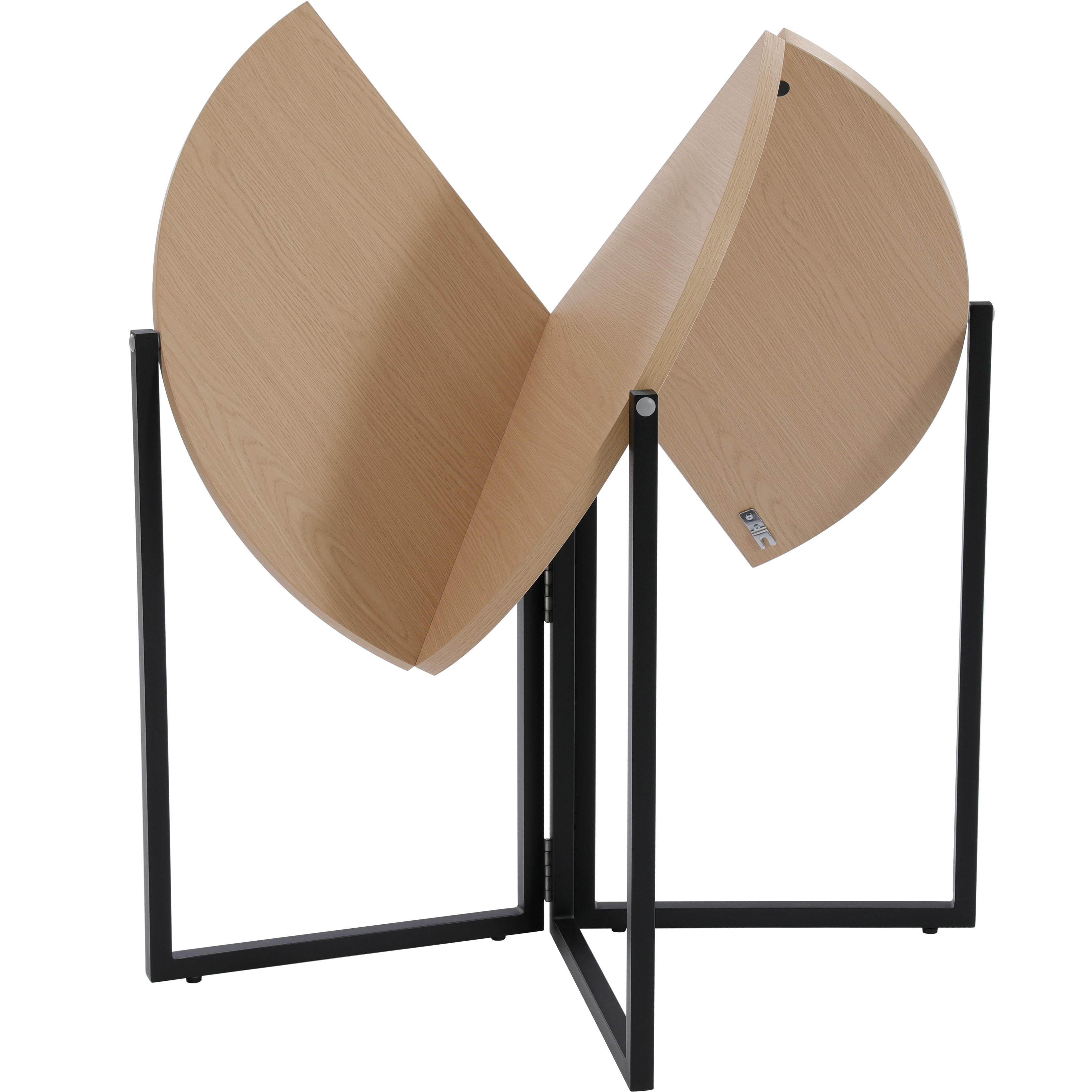 שולחן עגול מתקפל צבע אלון קוטר 90 דגם רומא