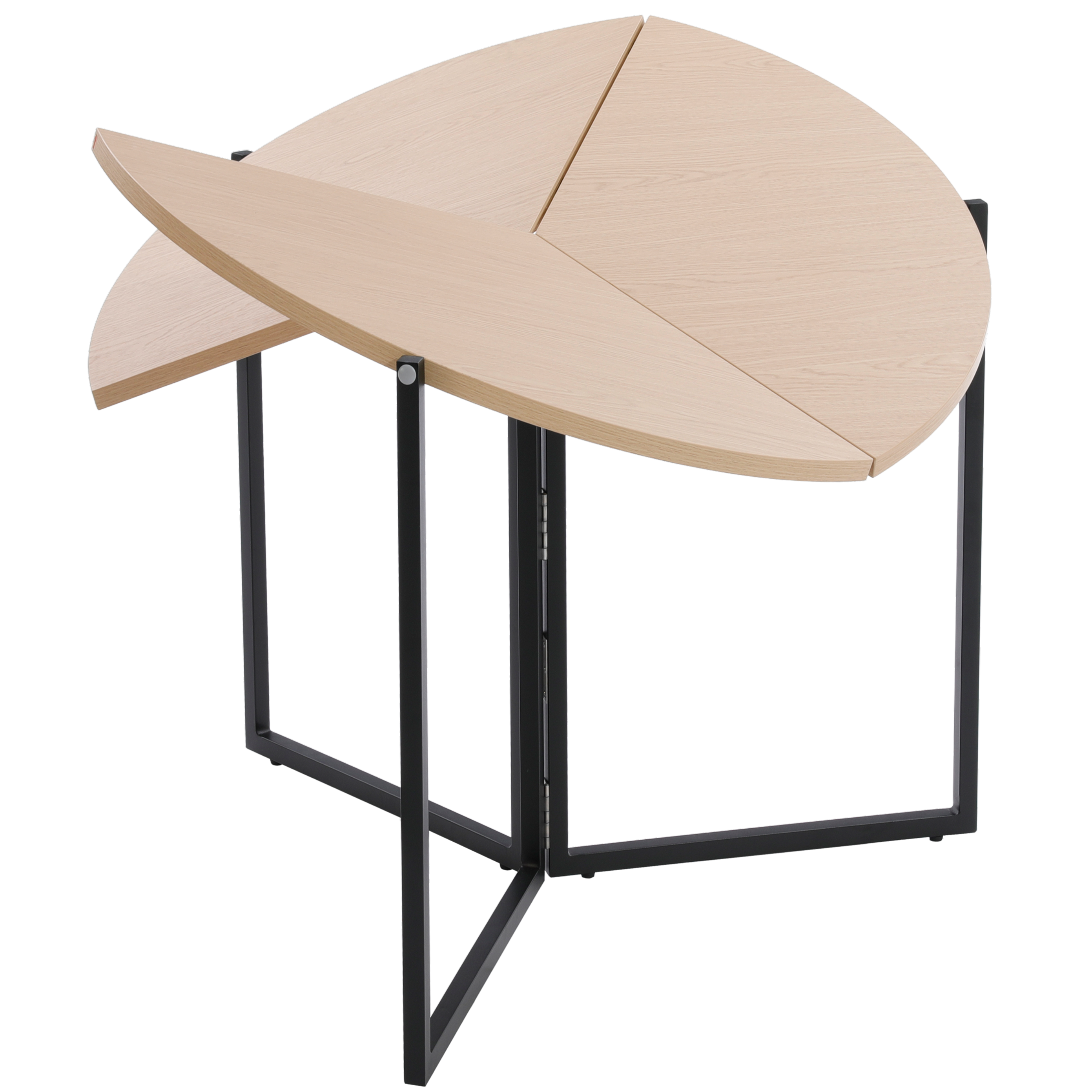 שולחן עגול מתקפל צבע אלון קוטר 90 דגם רומא