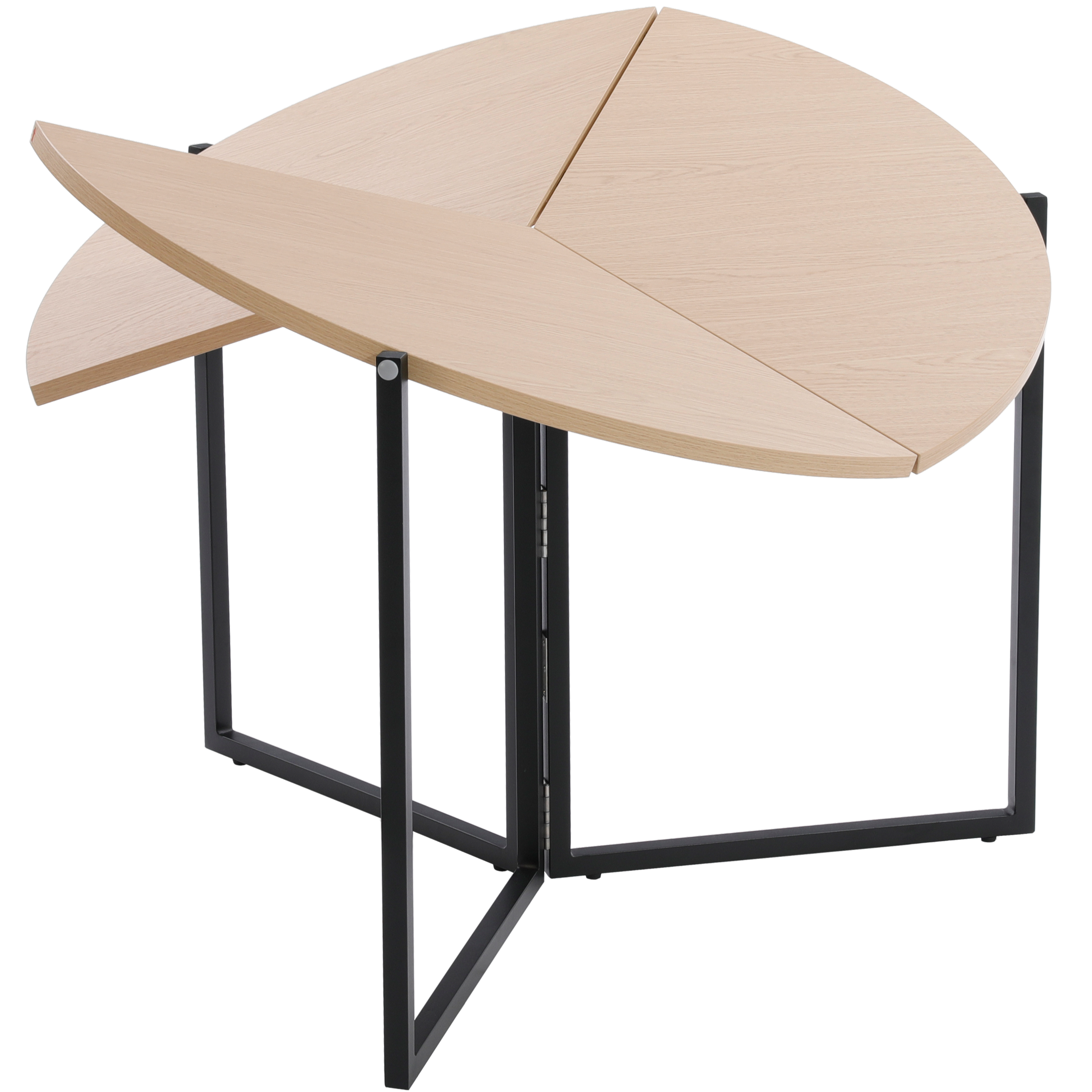 שולחן עגול מתקפל צבע אלון קוטר 110 דגם רומא