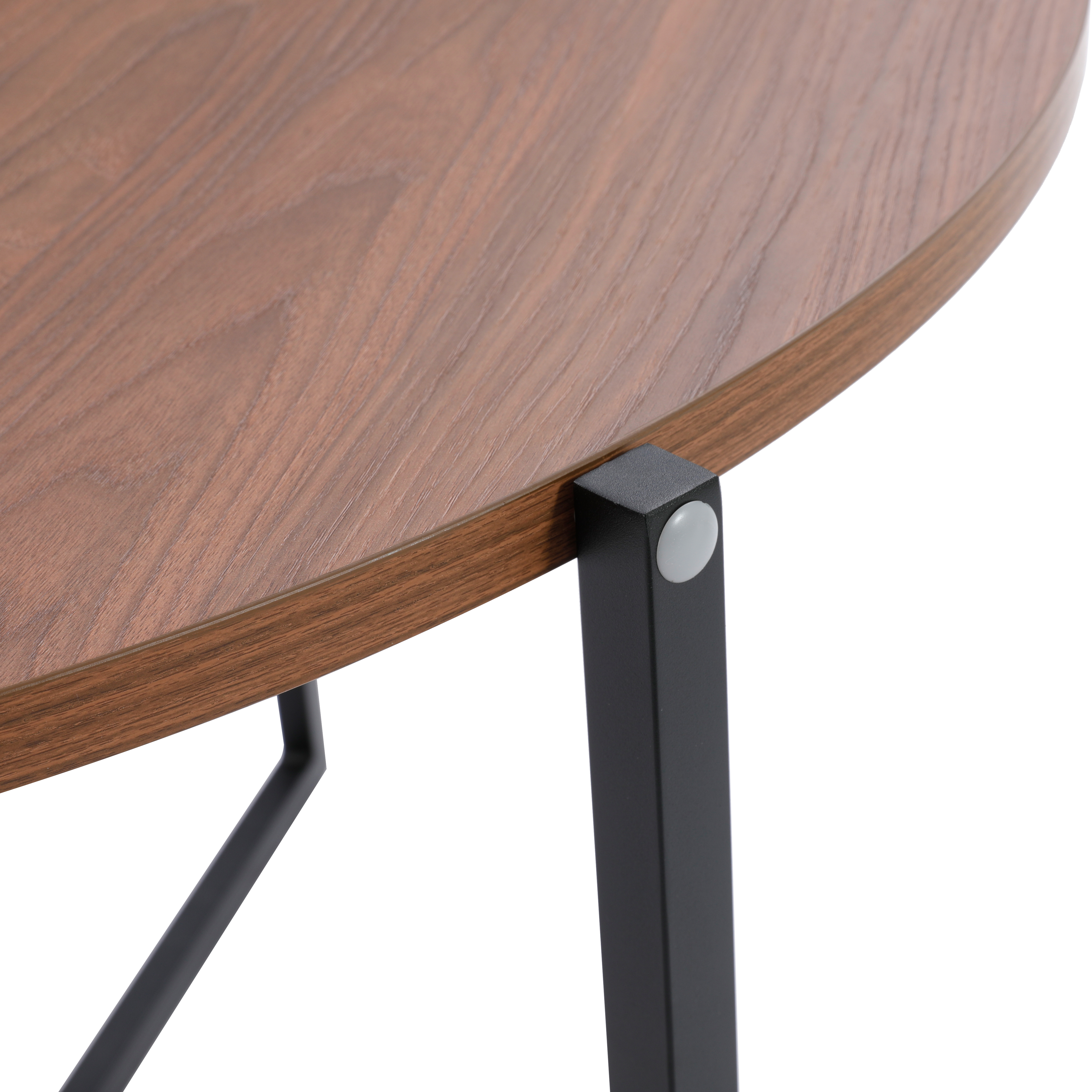 שולחן עגול מתקפל צבע אגוז קוטר 90 דגם רומא