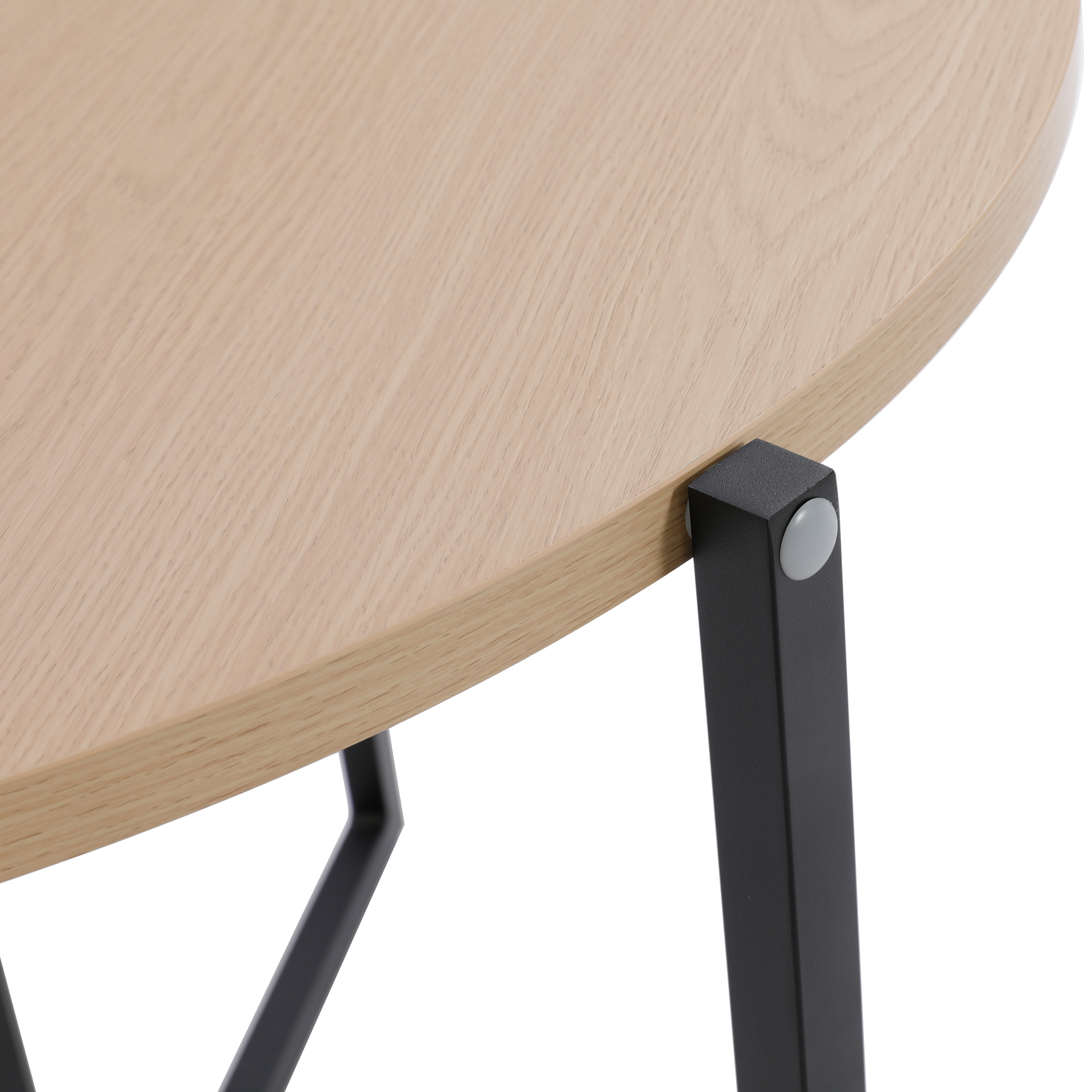 שולחן עגול מתקפל צבע אלון קוטר 110 דגם רומא