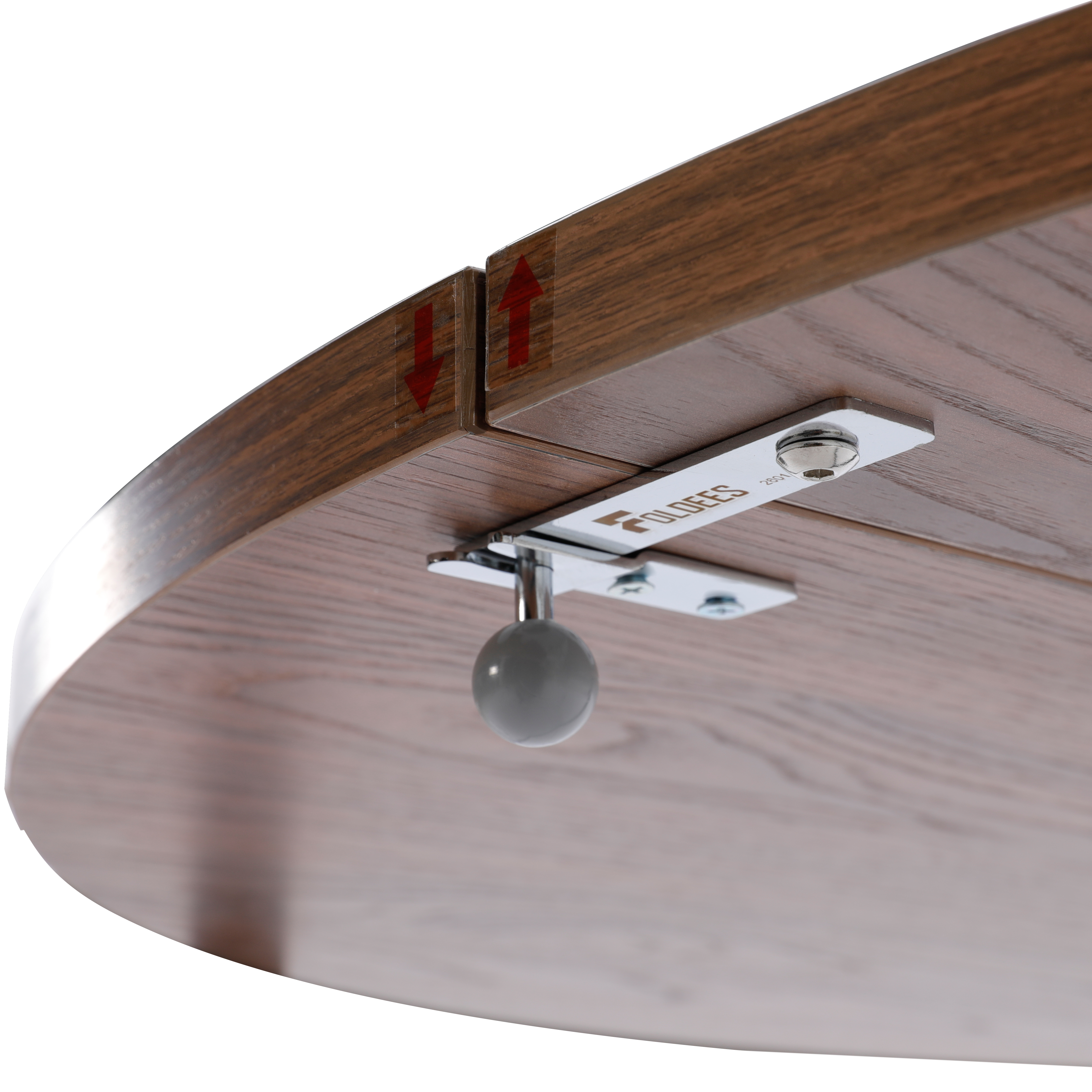 שולחן עגול מתקפל צבע אגוז קוטר 90 דגם רומא