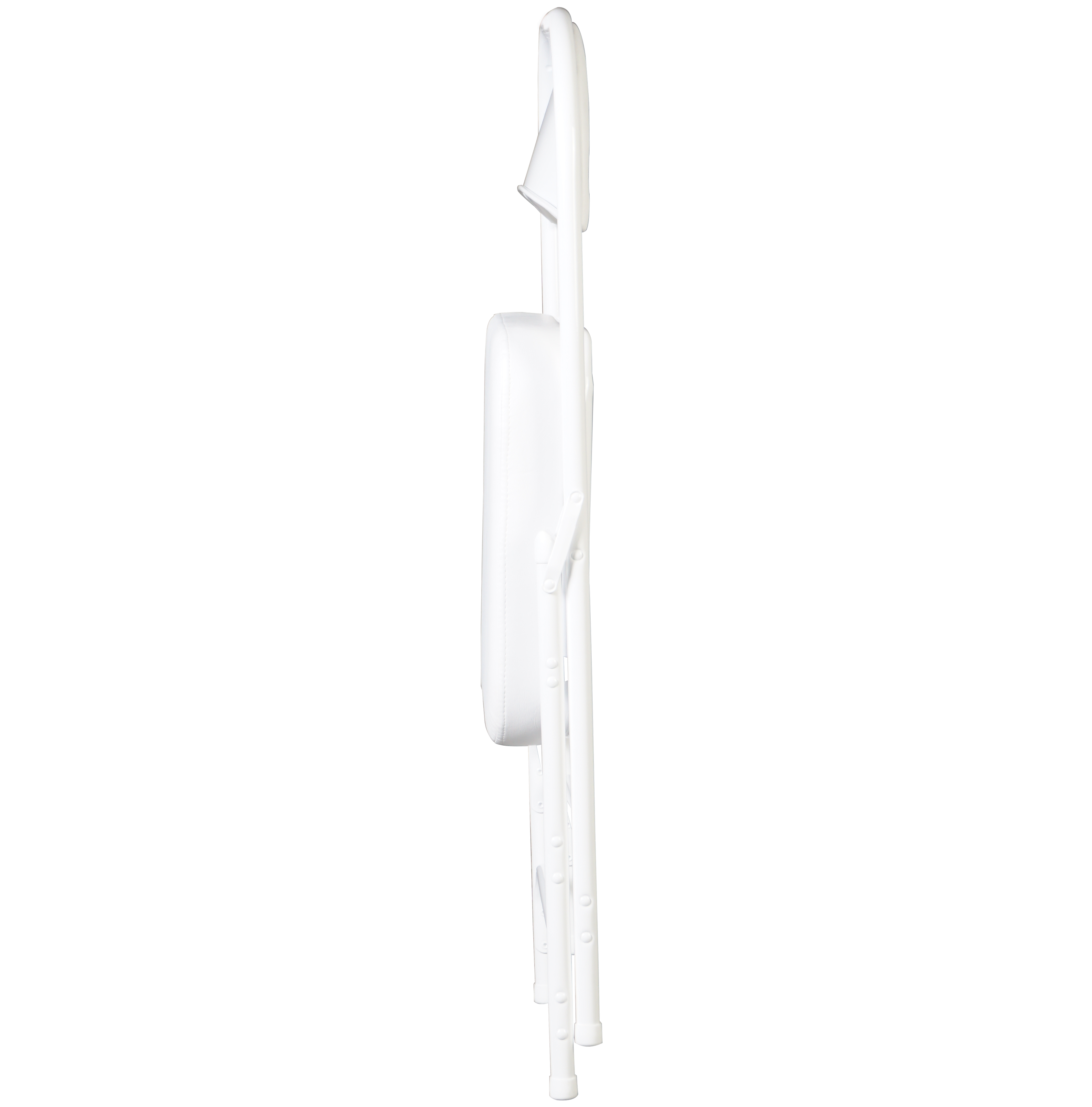 כיסא מתקפל מרופד נוח מאוד חזק יציב מושב וגב מרופד כסא מתקפל צבע לבן דגם היילנד#צבע_לבן