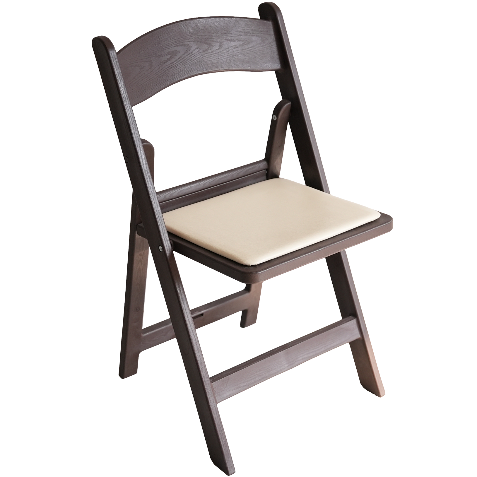 כסא מתקפל מרופד צבע חום ##צבע_חום