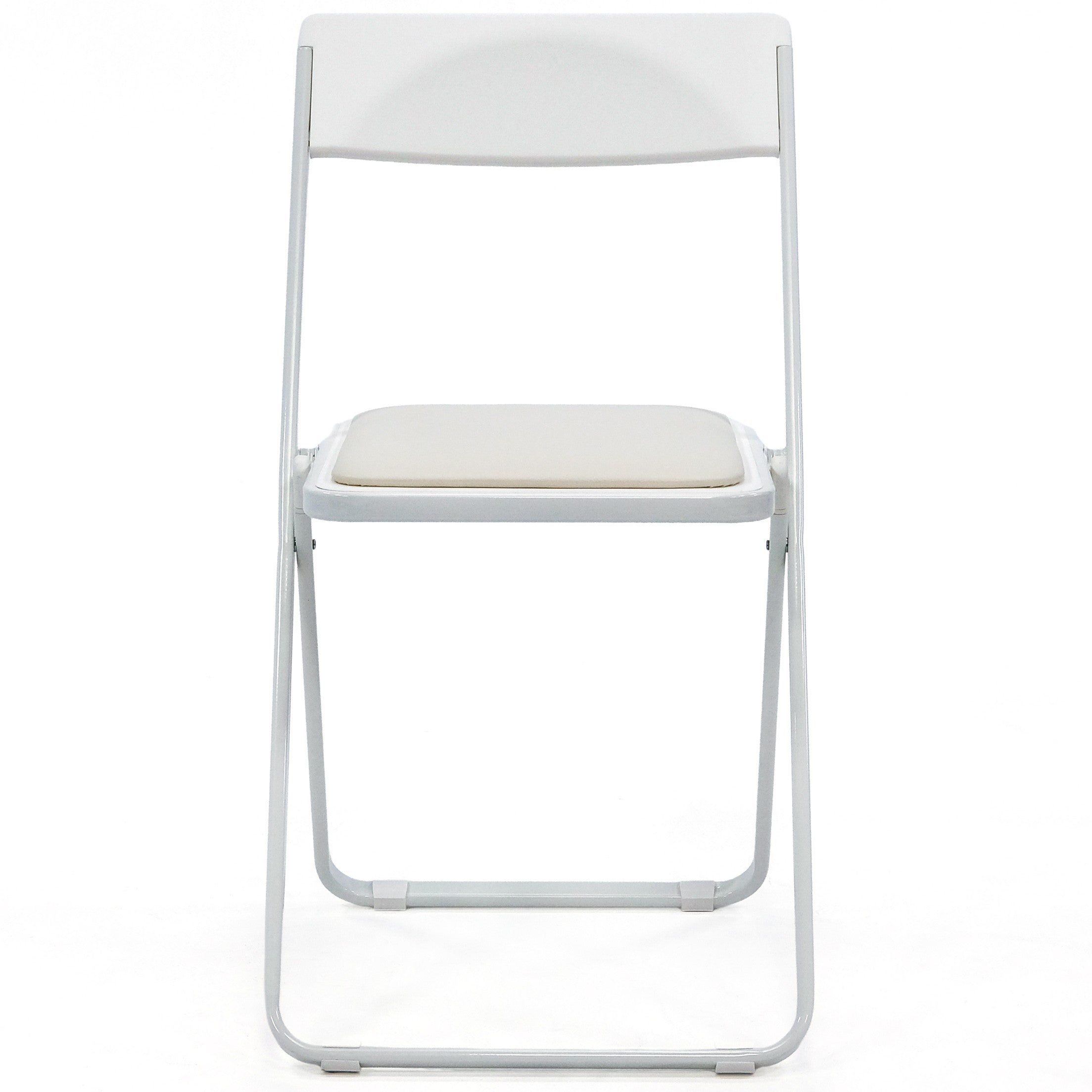 כסא מתקפל מרופד חזק ונוח מאוד מתקפל דק מאוד מתקפל ל 2.6 סמ בלבד לאחסנה הכיסא מרופד #צבע_לבן