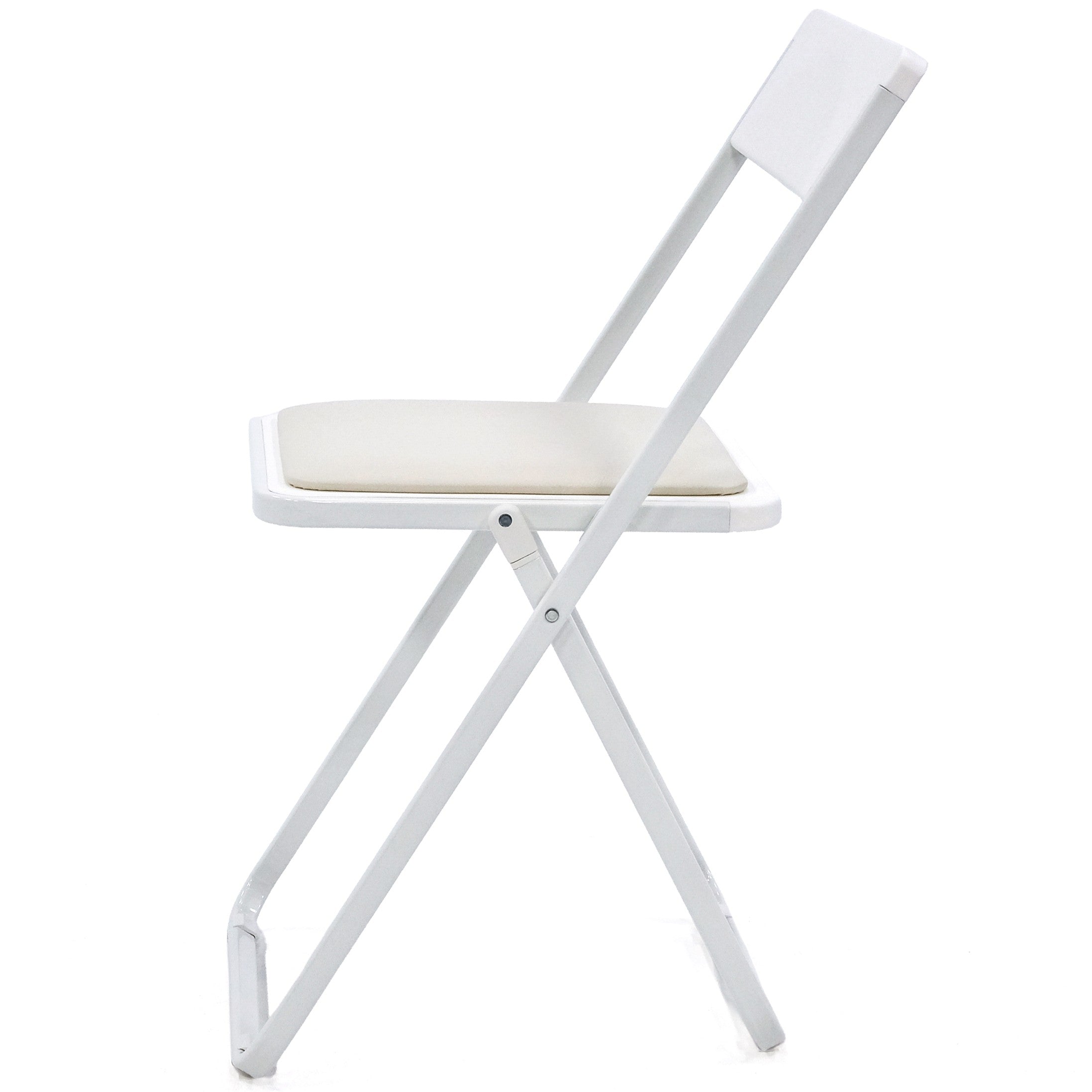 כסא מתקפל מרופד חזק ונוח מאוד מתקפל דק מאוד מתקפל ל 2.6 סמ בלבד לאחסנה הכיסא מרופד #צבע_לבן