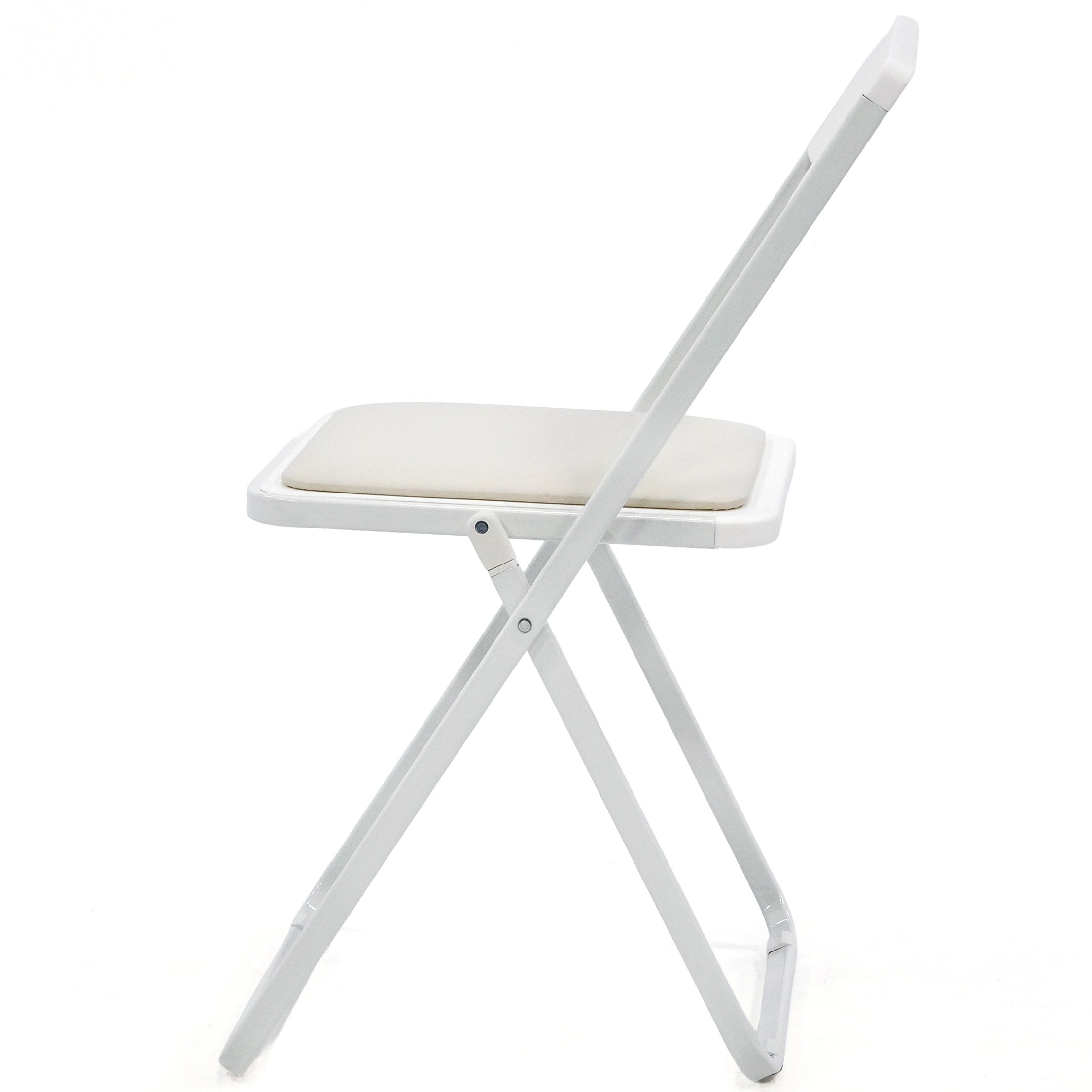 כסא מתקפל מרופד חזק ונוח מאוד מתקפל דק מאוד מתקפל ל 2.6 סמ בלבד לאחסנה הכיסא מרופד #צבע_לבן