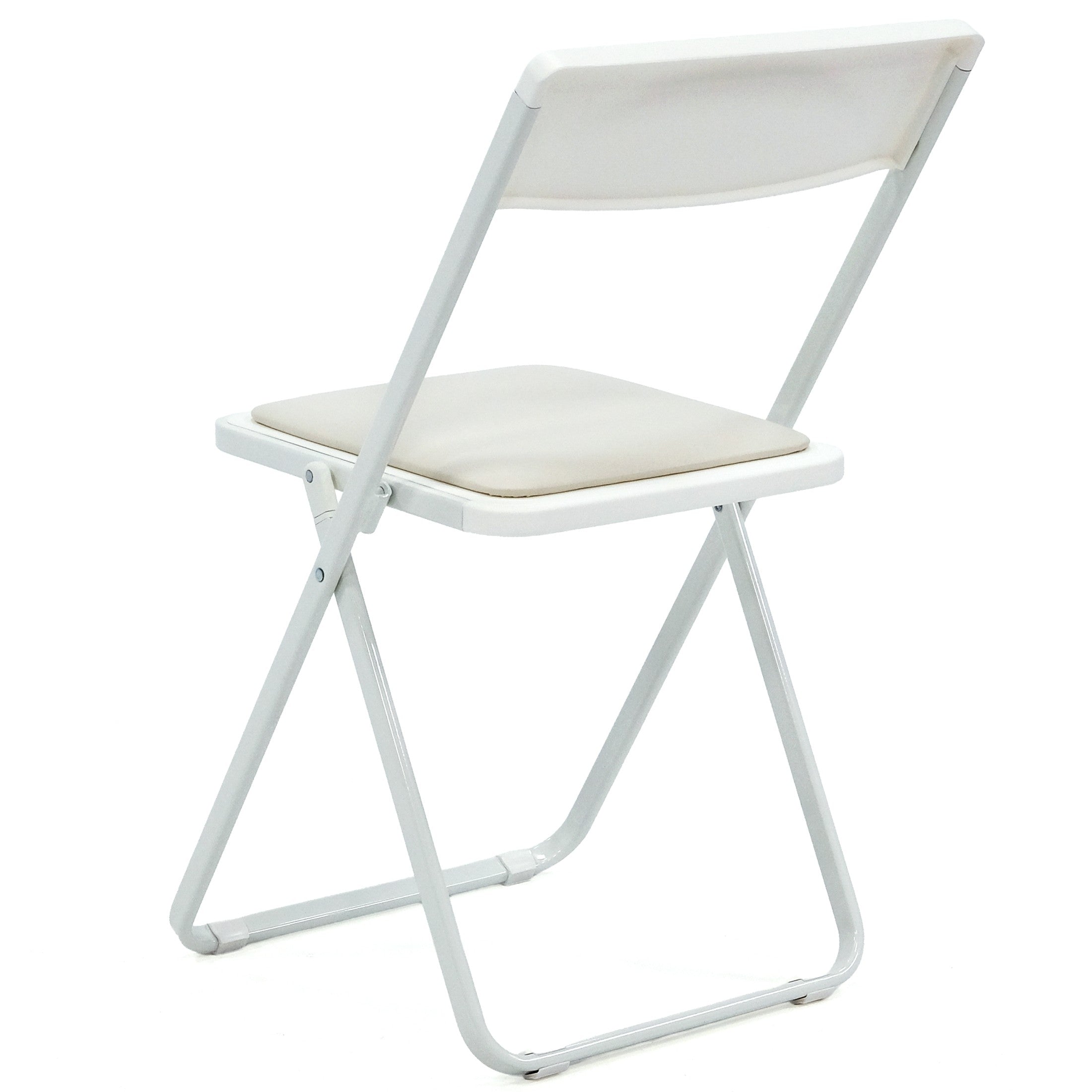 כסא מתקפל מרופד חזק ונוח מאוד מתקפל דק מאוד מתקפל ל 2.6 סמ בלבד לאחסנה הכיסא מרופד #צבע_לבן