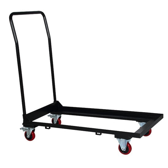 storage and transport cart, black color, for Foldees folding chairs for easy compact storage of folding chairs